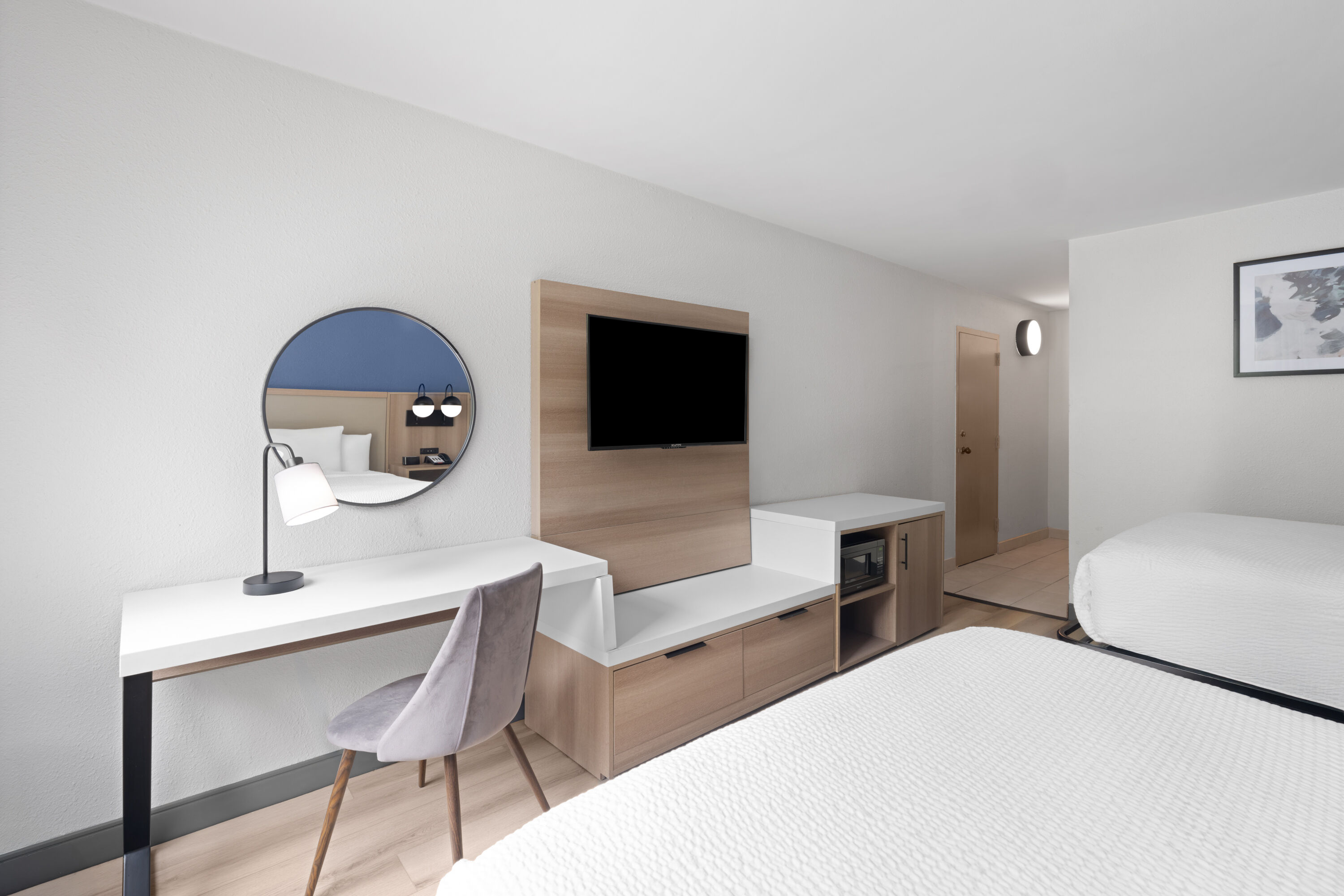 Guest room at the La Quinta Inn & Suites by Wyndham Myrtle Beach in Myrtle Beach, South Carolina