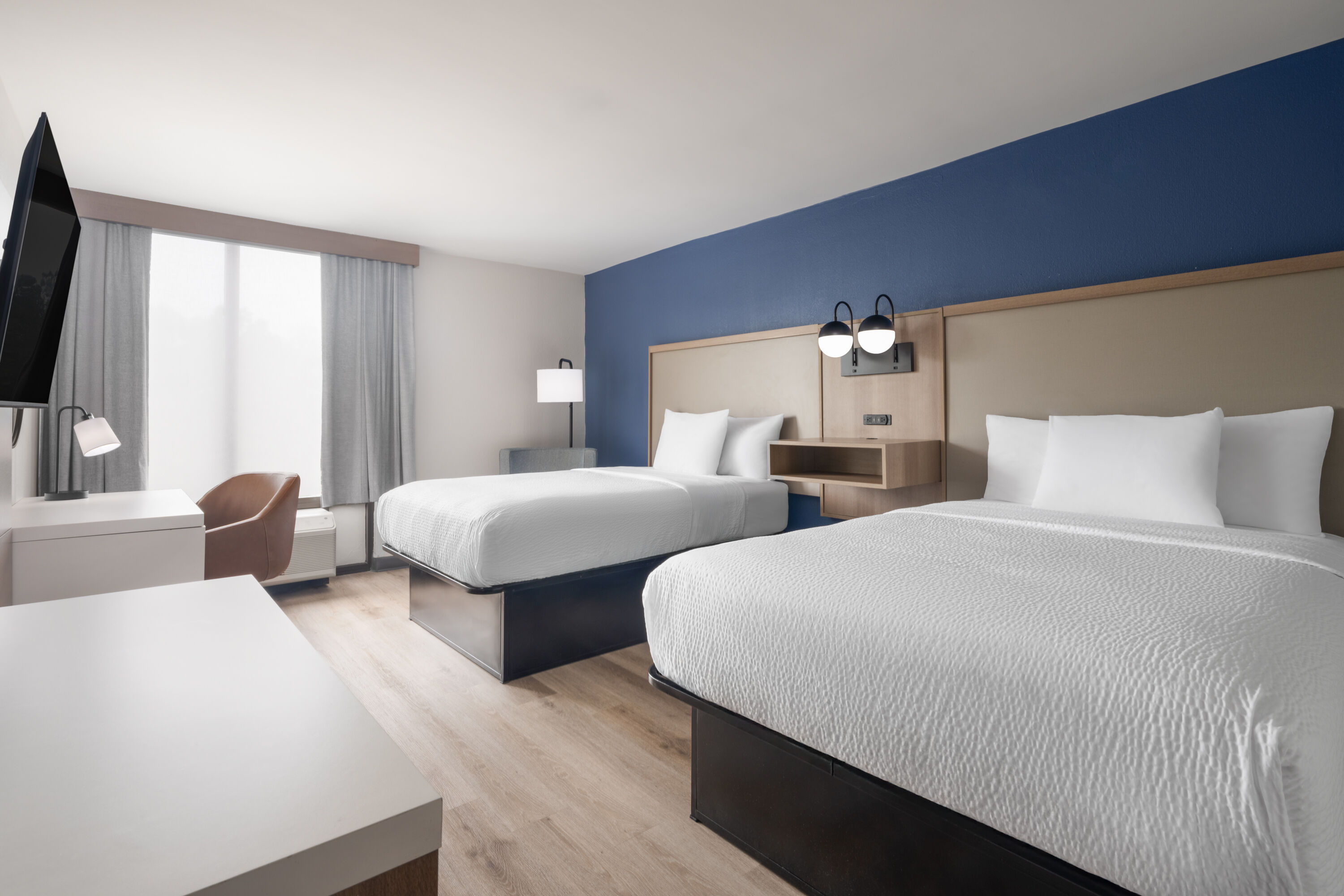 Guest room at the La Quinta Inn & Suites by Wyndham Myrtle Beach in Myrtle Beach, South Carolina