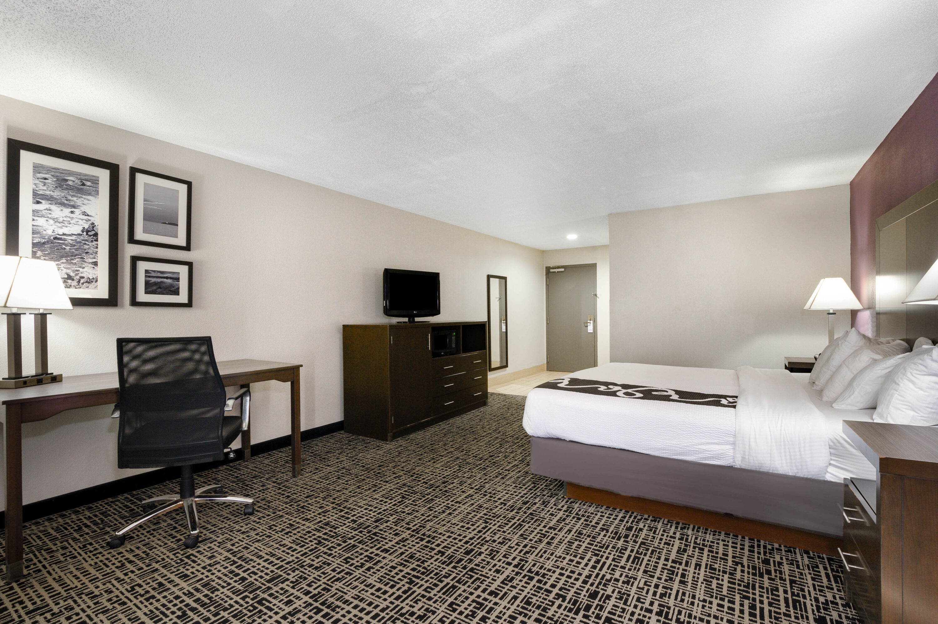 Guest room at the La Quinta Inn by Wyndham North Myrtle Beach in North Myrtle Beach, South Carolina