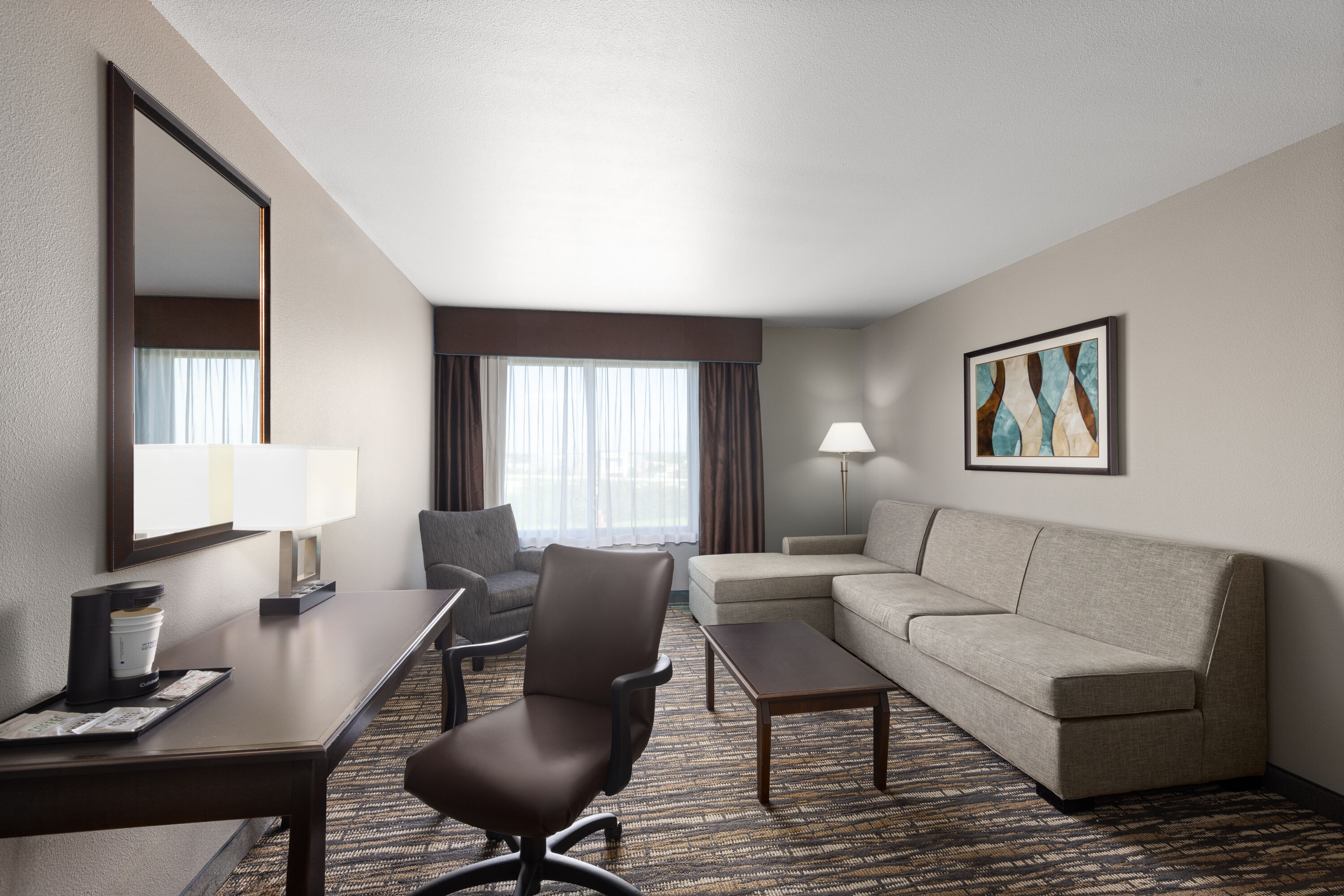 Guest room at the La Quinta Inn & Suites by Wyndham Sioux Falls in Sioux Falls, South Dakota