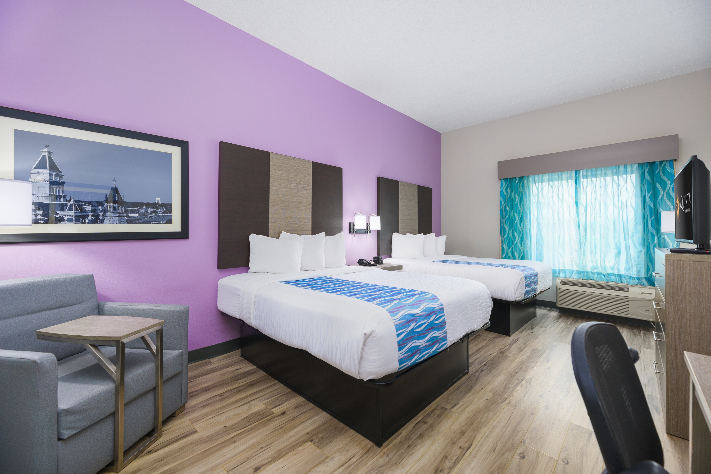 Guest room at the La Quinta Inn & Suites by Wyndham Clarksville in Clarksville, Tennessee