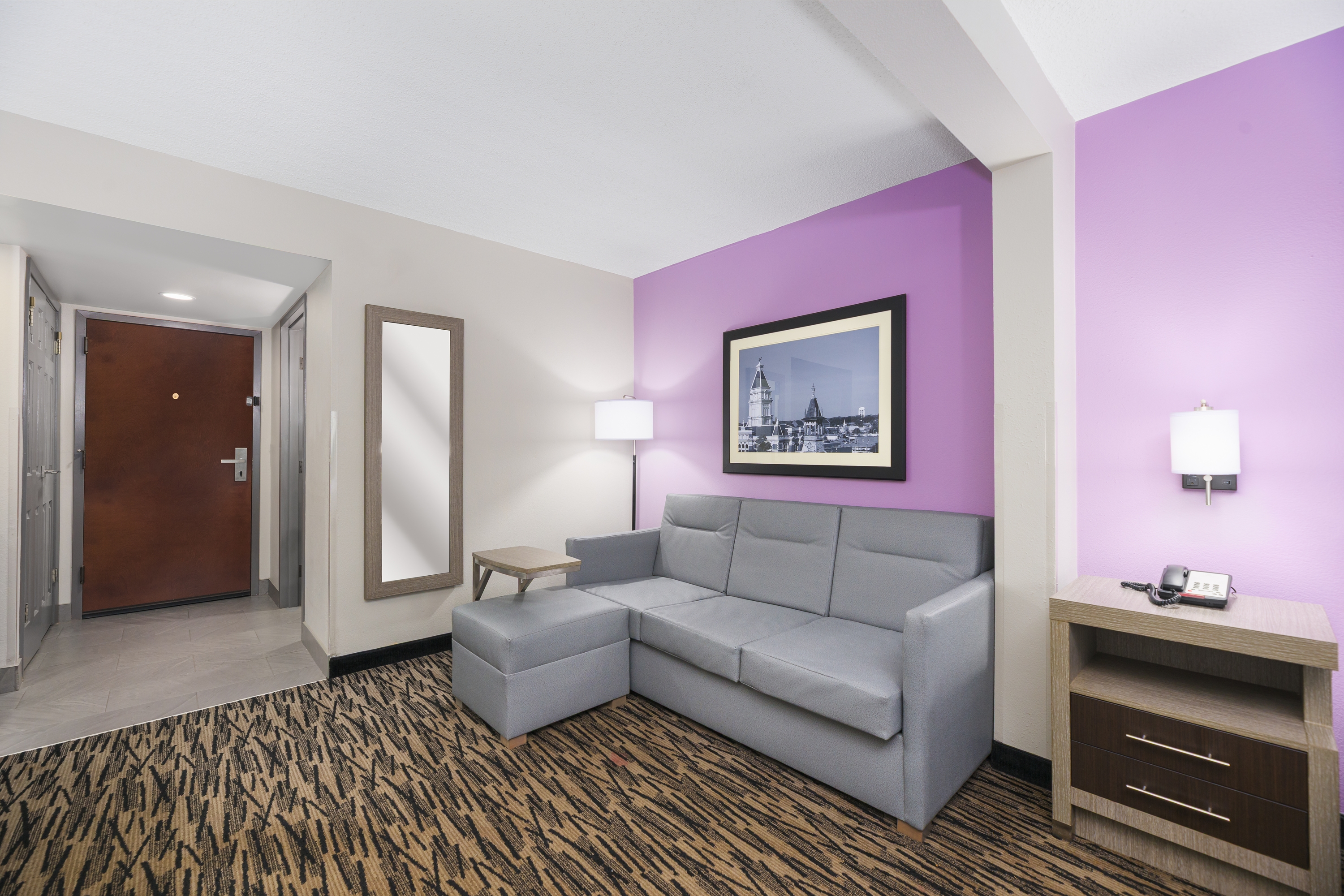 Guest room at the La Quinta Inn & Suites by Wyndham Clarksville in Clarksville, Tennessee