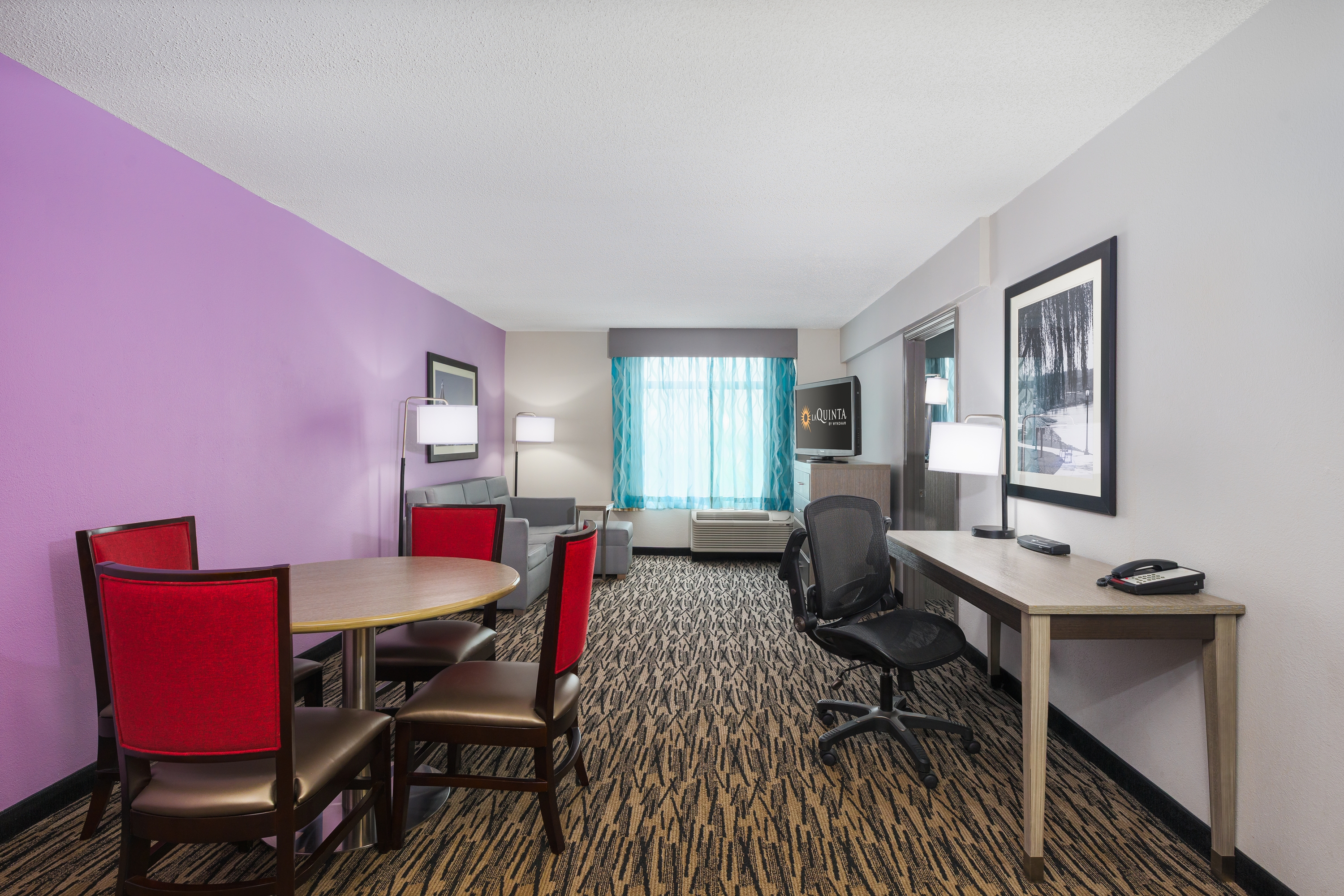 Guest room at the La Quinta Inn & Suites by Wyndham Clarksville in Clarksville, Tennessee