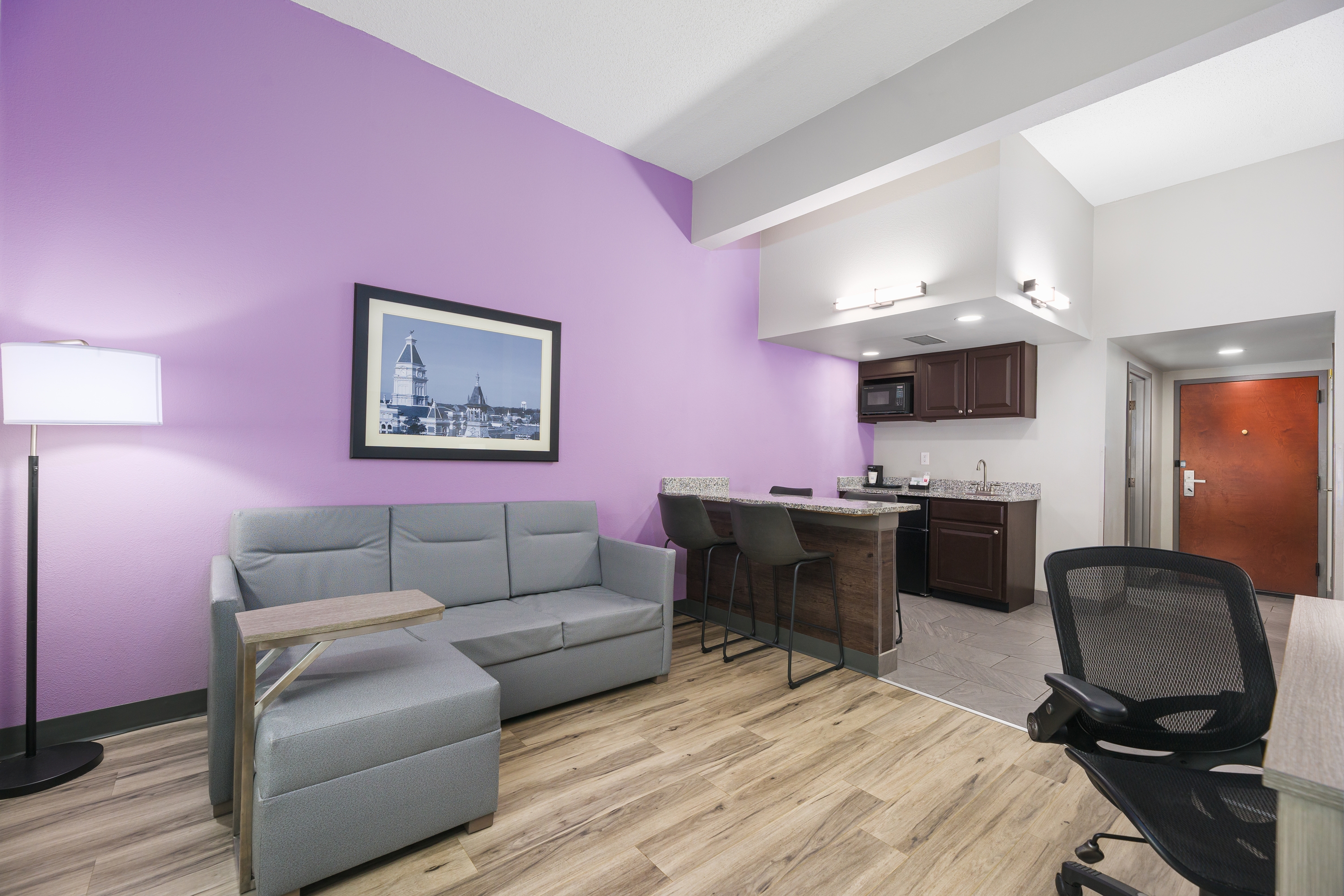 Guest room at the La Quinta Inn & Suites by Wyndham Clarksville in Clarksville, Tennessee