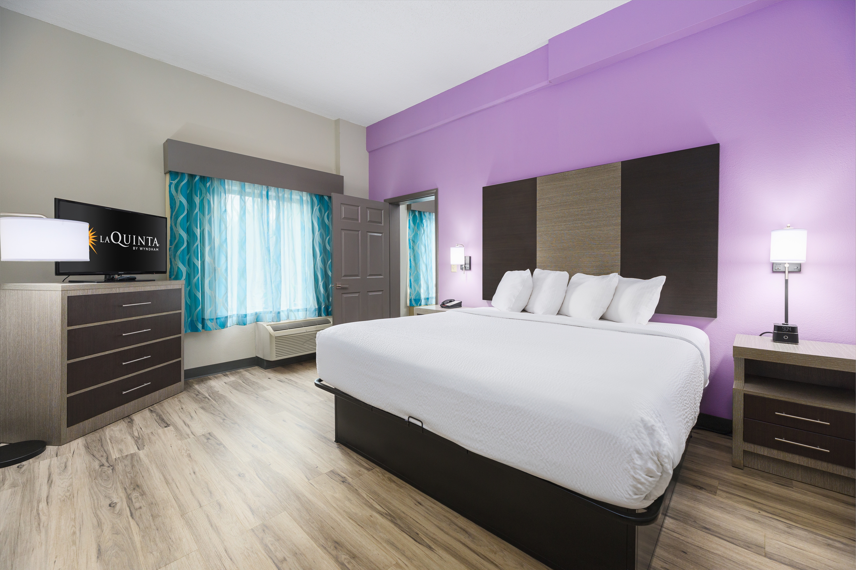 Guest room at the La Quinta Inn & Suites by Wyndham Clarksville in Clarksville, Tennessee