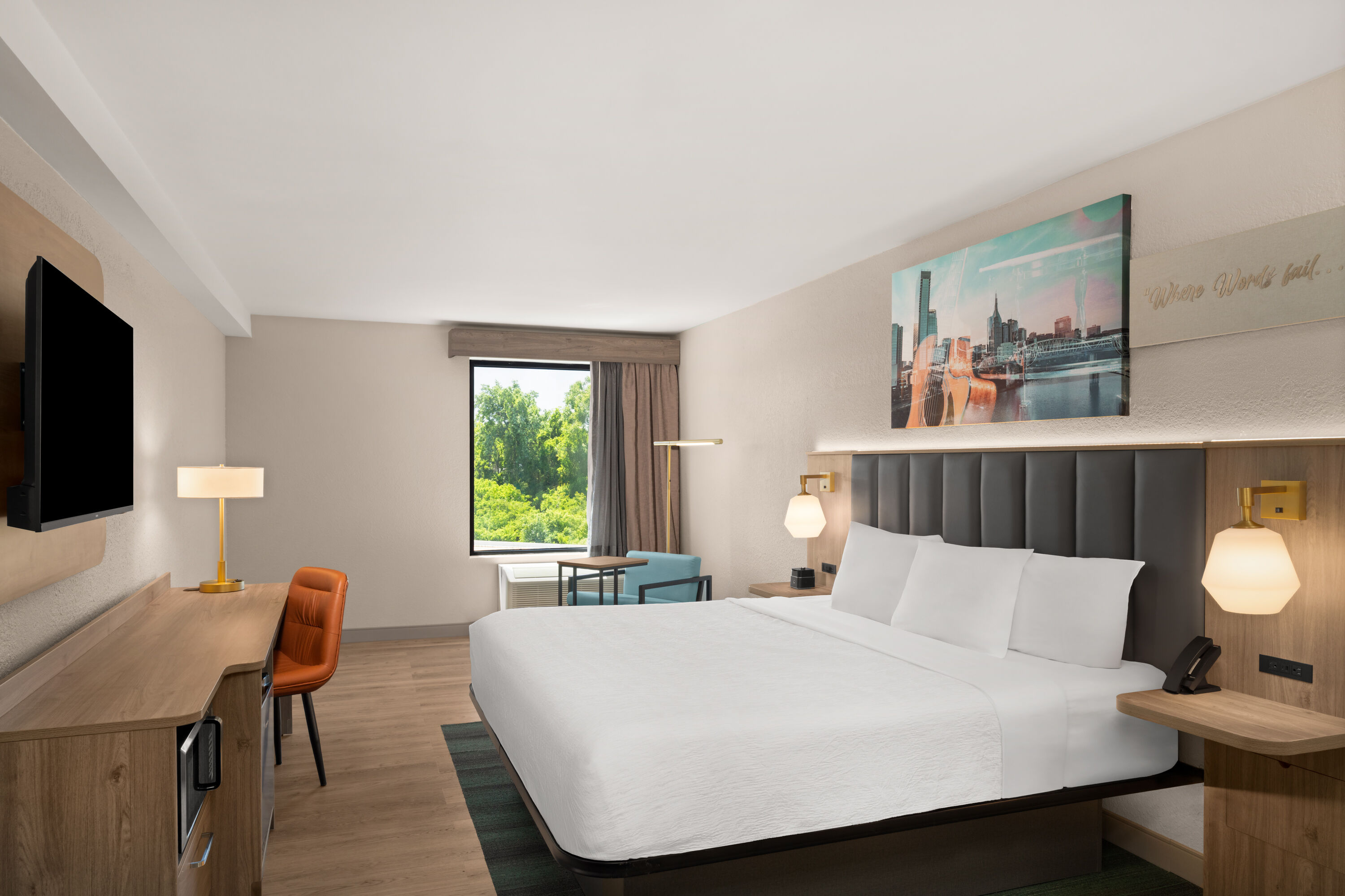 Guest room at the La Quinta Inn & Suites by Wyndham Nashville Airport/Opryland in Nashville, Tennessee