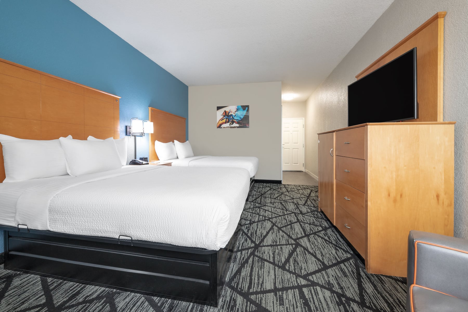 Guest room at the La Quinta Inn & Suites by Wyndham Alvarado in Alvarado, Texas