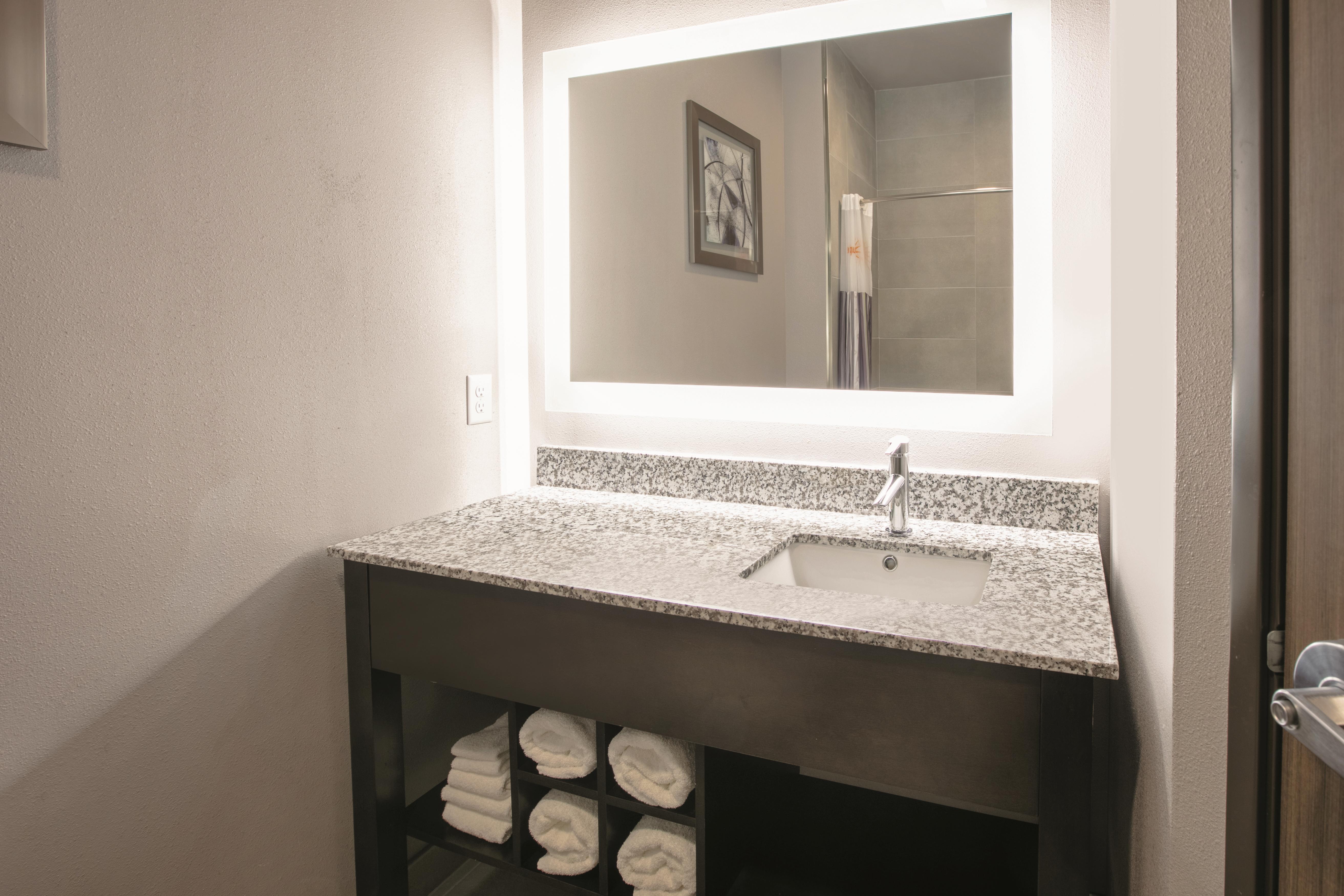 Guest room at the La Quinta Inn & Suites by Wyndham Amarillo Airport in Amarillo, Texas
