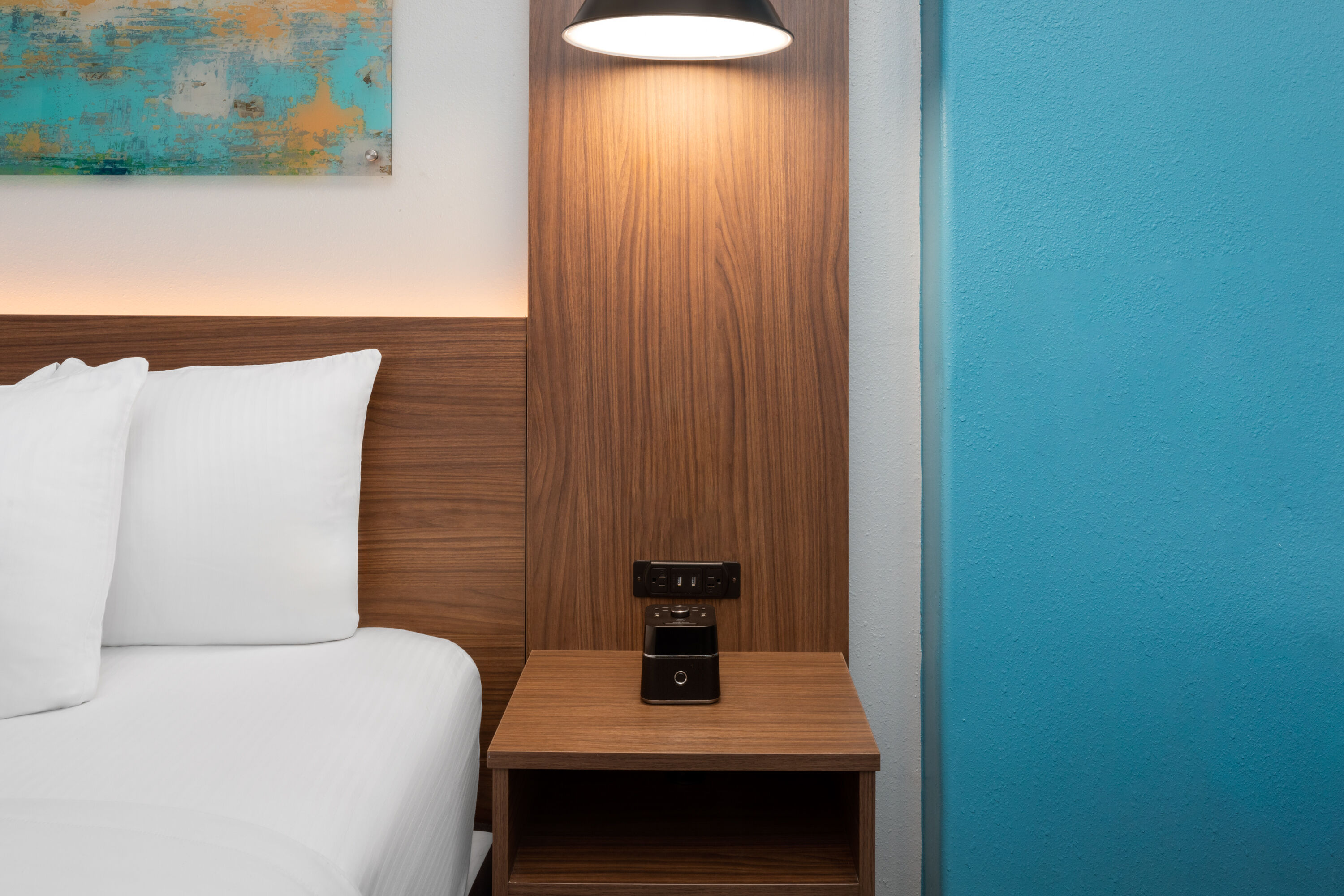 Guest room at the La Quinta Inn & Suites by Wyndham Angleton in Angleton, Texas