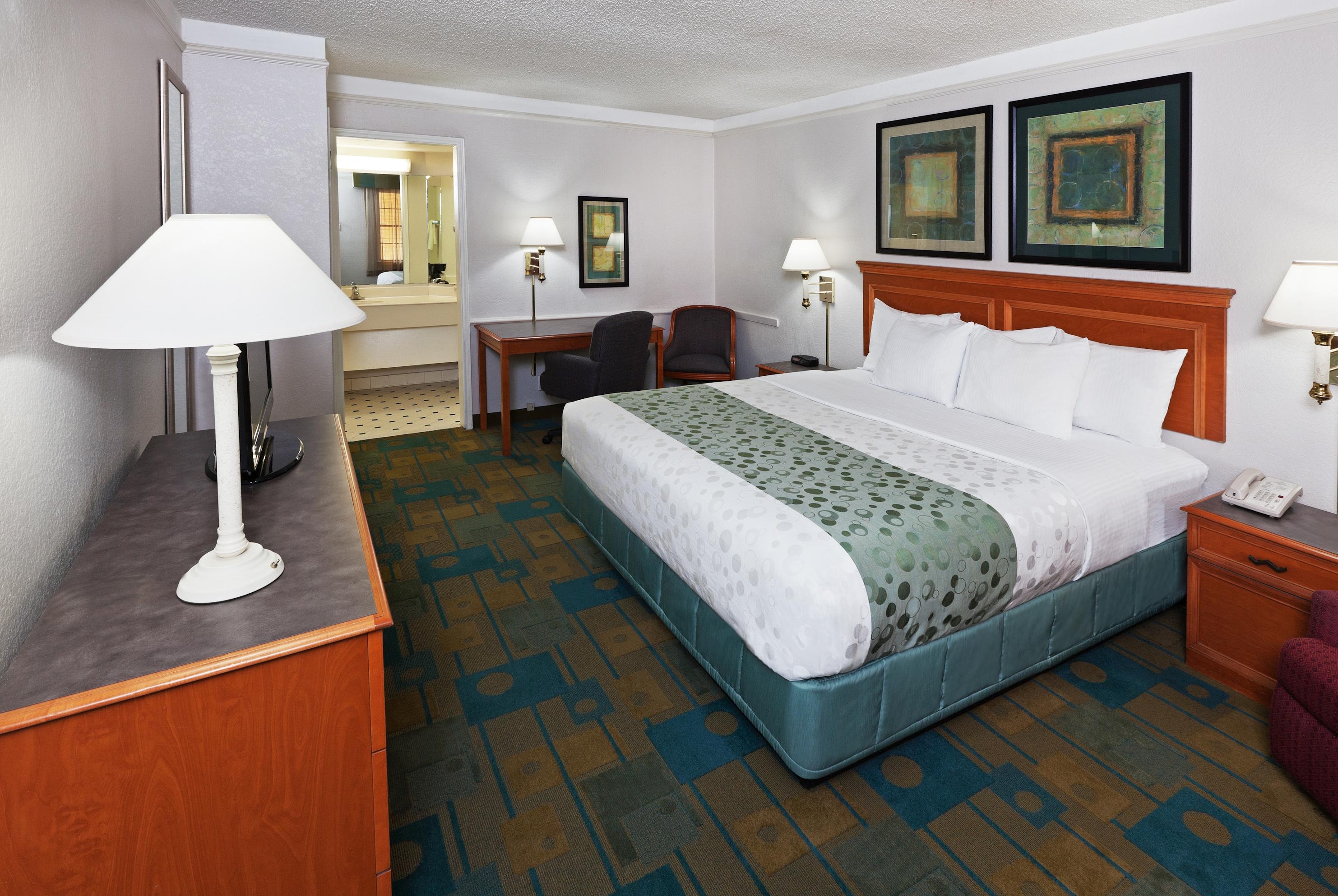 Guest room at the La Quinta Inn by Wyndham Austin Oltorf in Austin, Texas