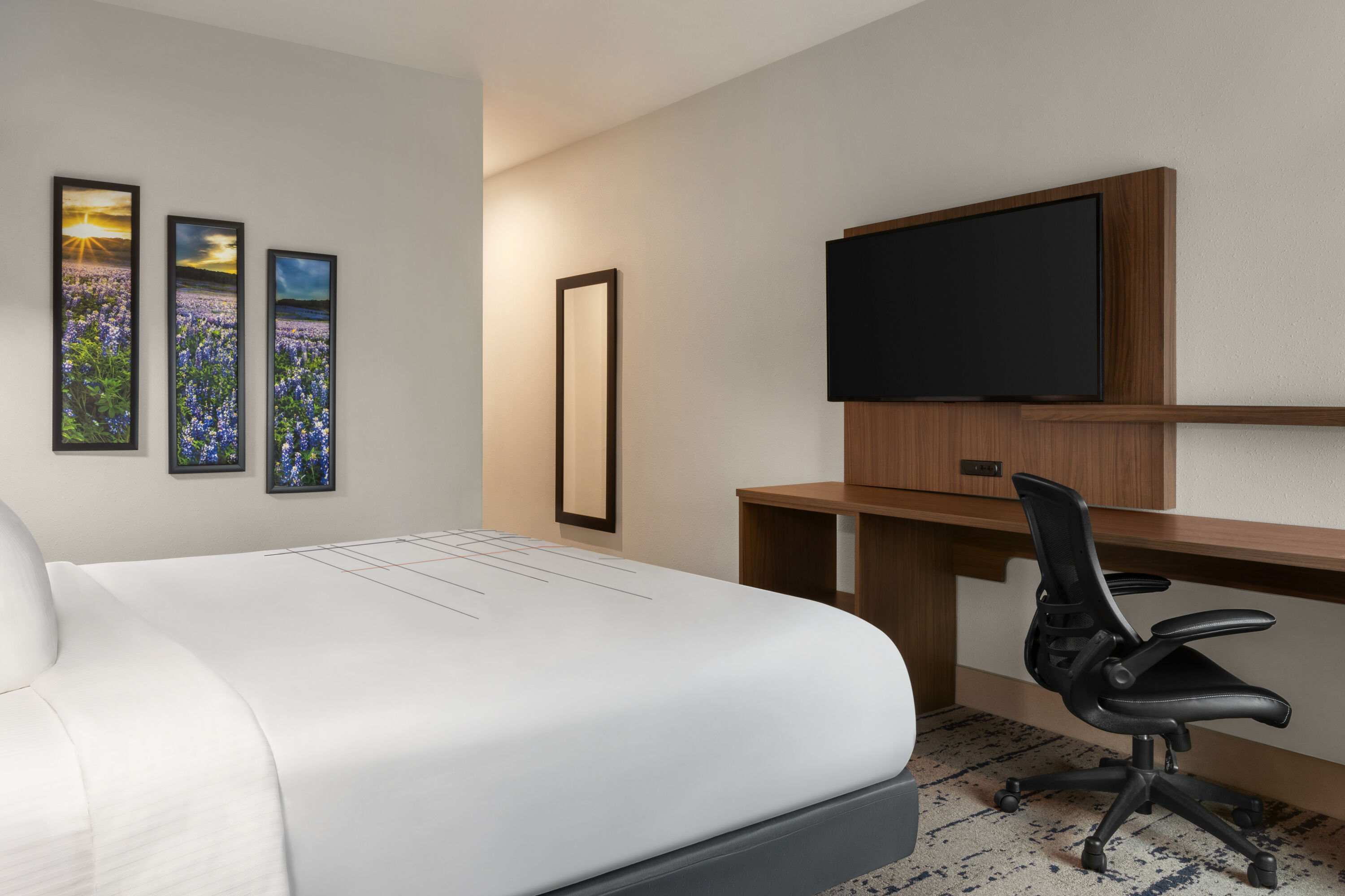 Guest room at the La Quinta Inn & Suites by Wyndham Austin South in Austin, Texas