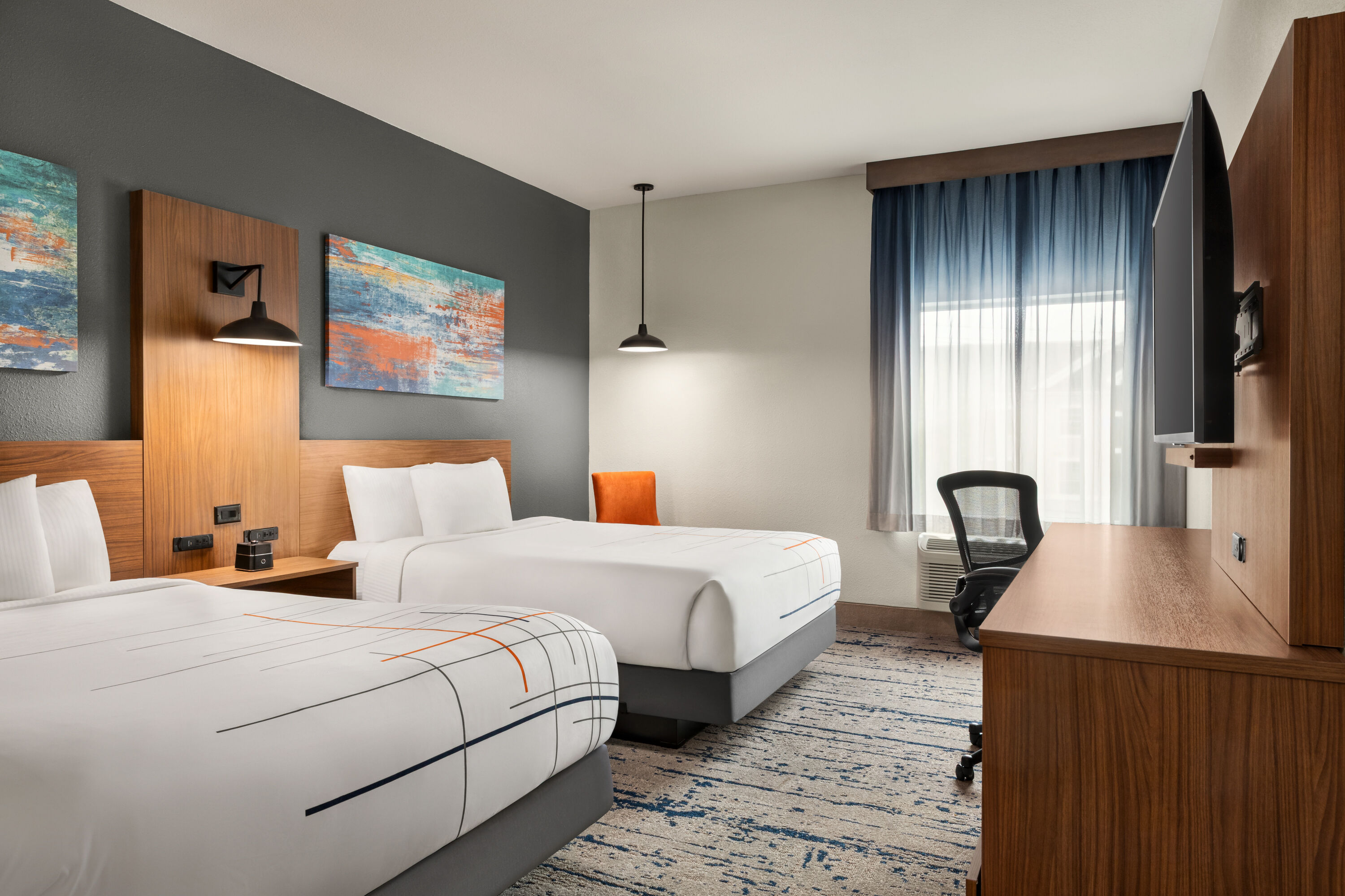 Guest room at the La Quinta Inn & Suites by Wyndham Austin South in Austin, Texas