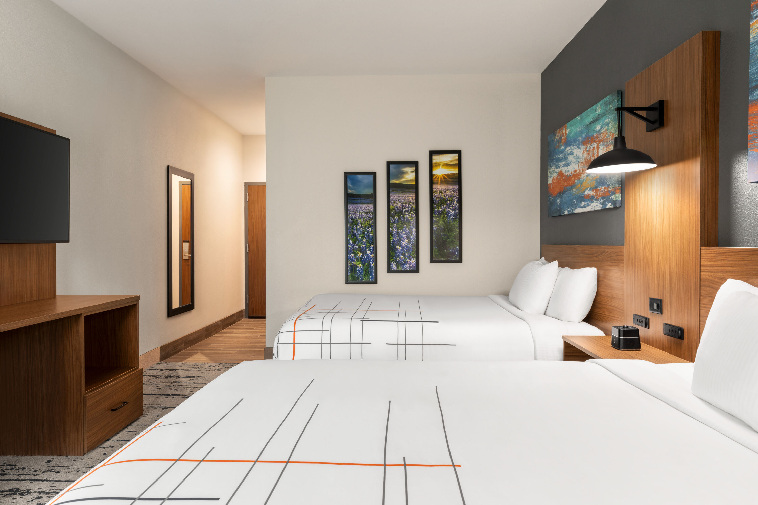 Guest room at the La Quinta Inn & Suites by Wyndham Austin South in Austin, Texas