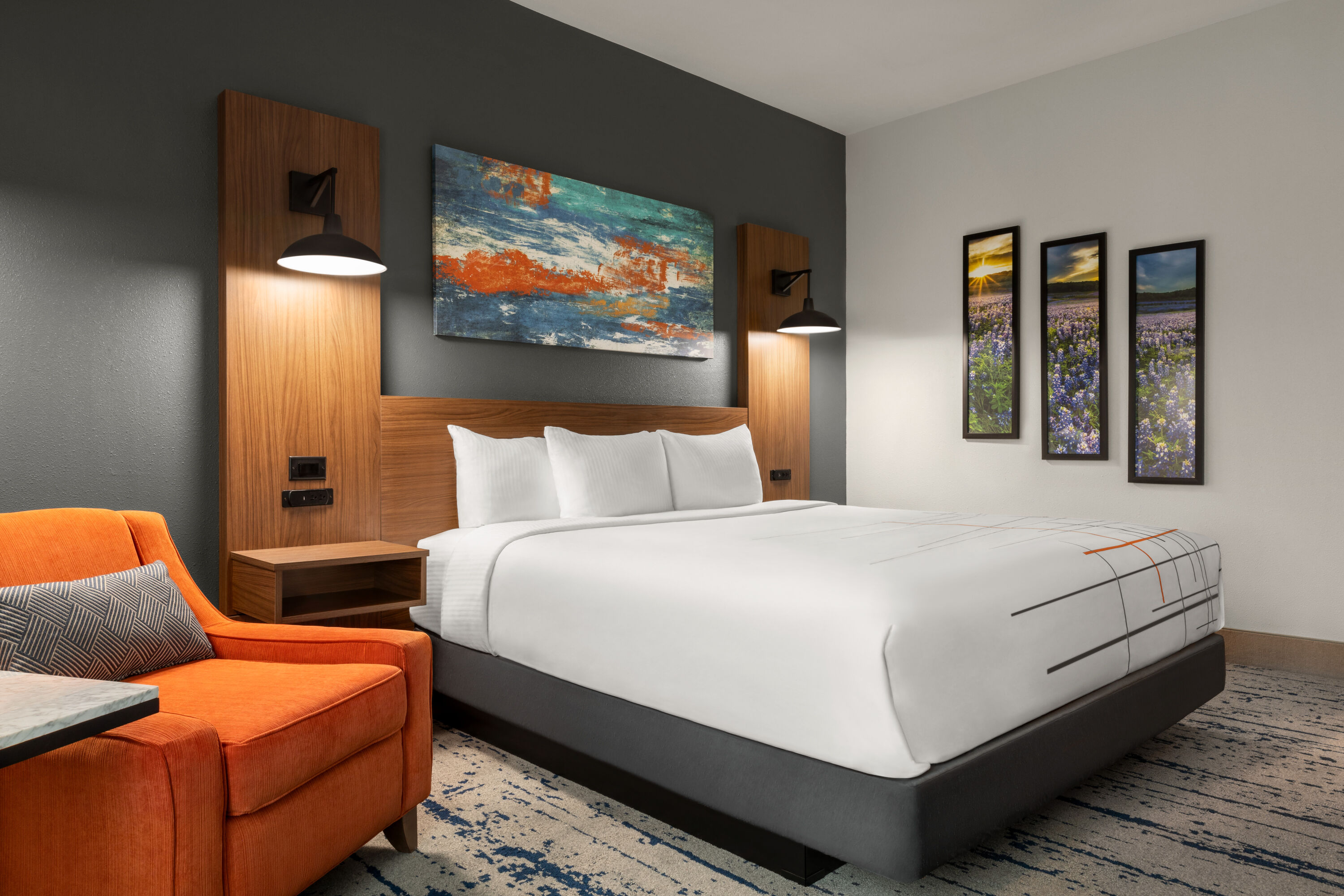 Guest room at the La Quinta Inn & Suites by Wyndham Austin South in Austin, Texas