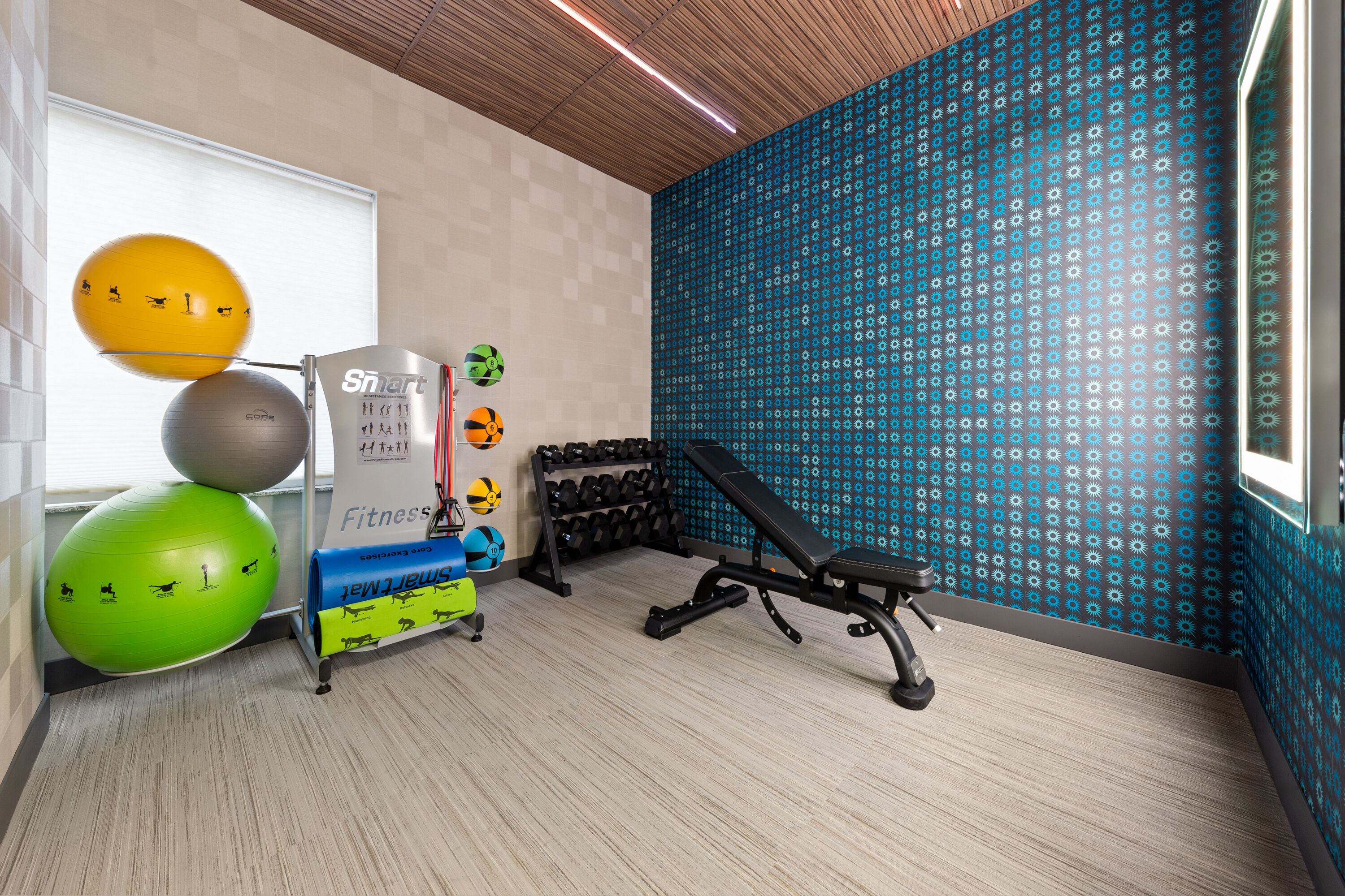 Fitness room at La Quinta Inn & Suites by Wyndham-Brookshire-West Katy in Brookshire, Texas