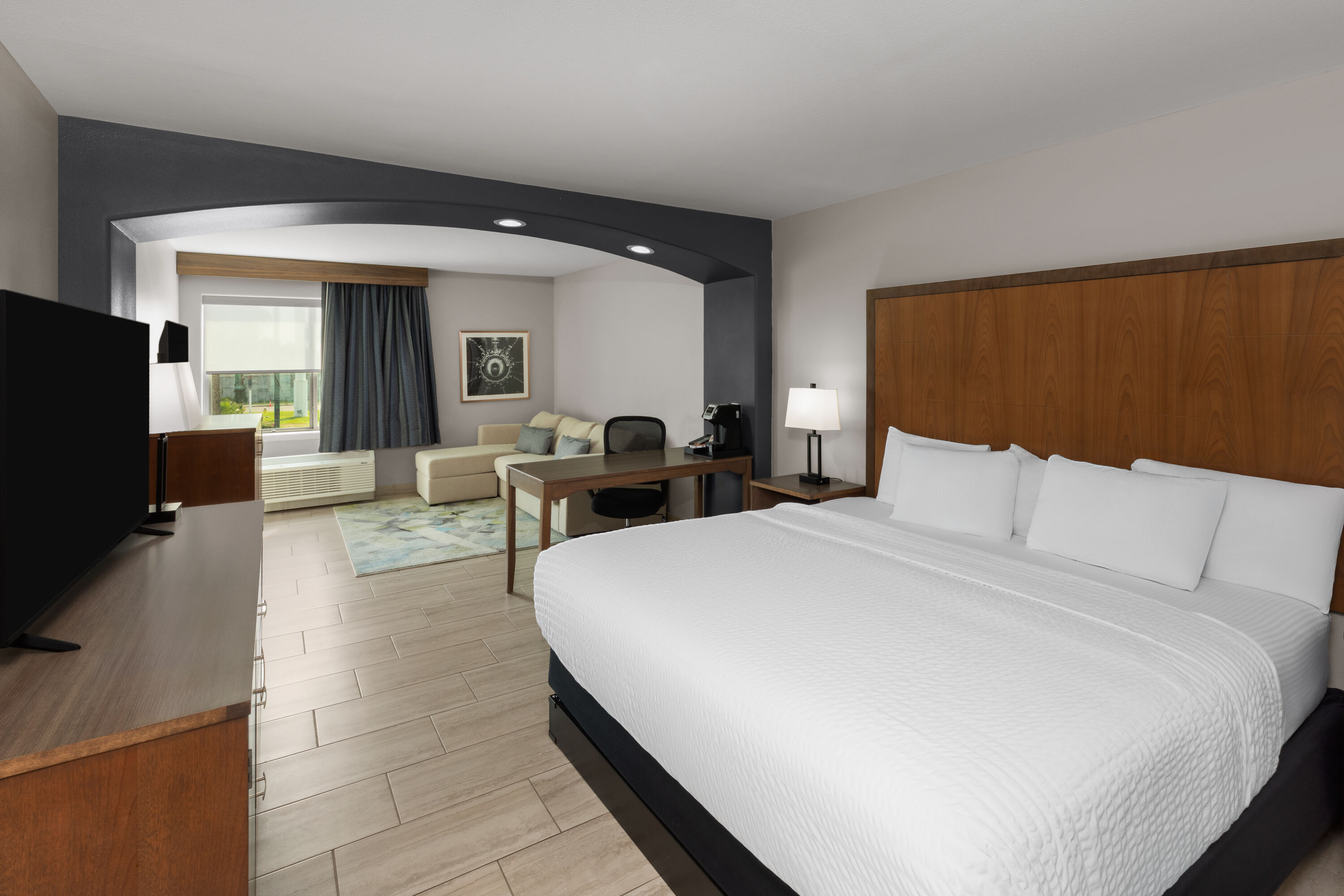 Guest room at the La Quinta Inn & Suites by Wyndham Brownsville North in Brownsville, Texas
