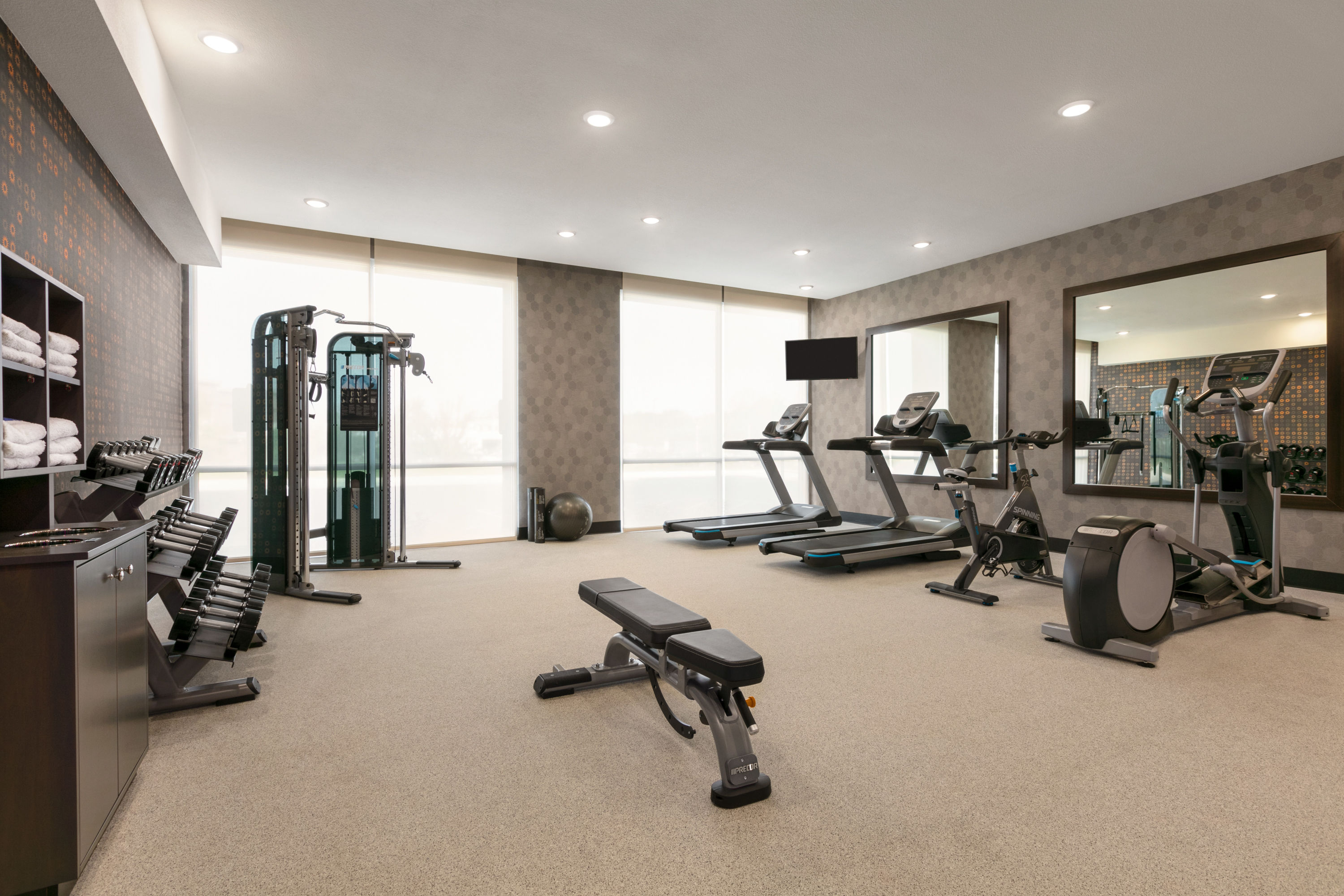 Fitness room at La Quinta Inn & Suites by Wyndham College Station North in College Station, Texas