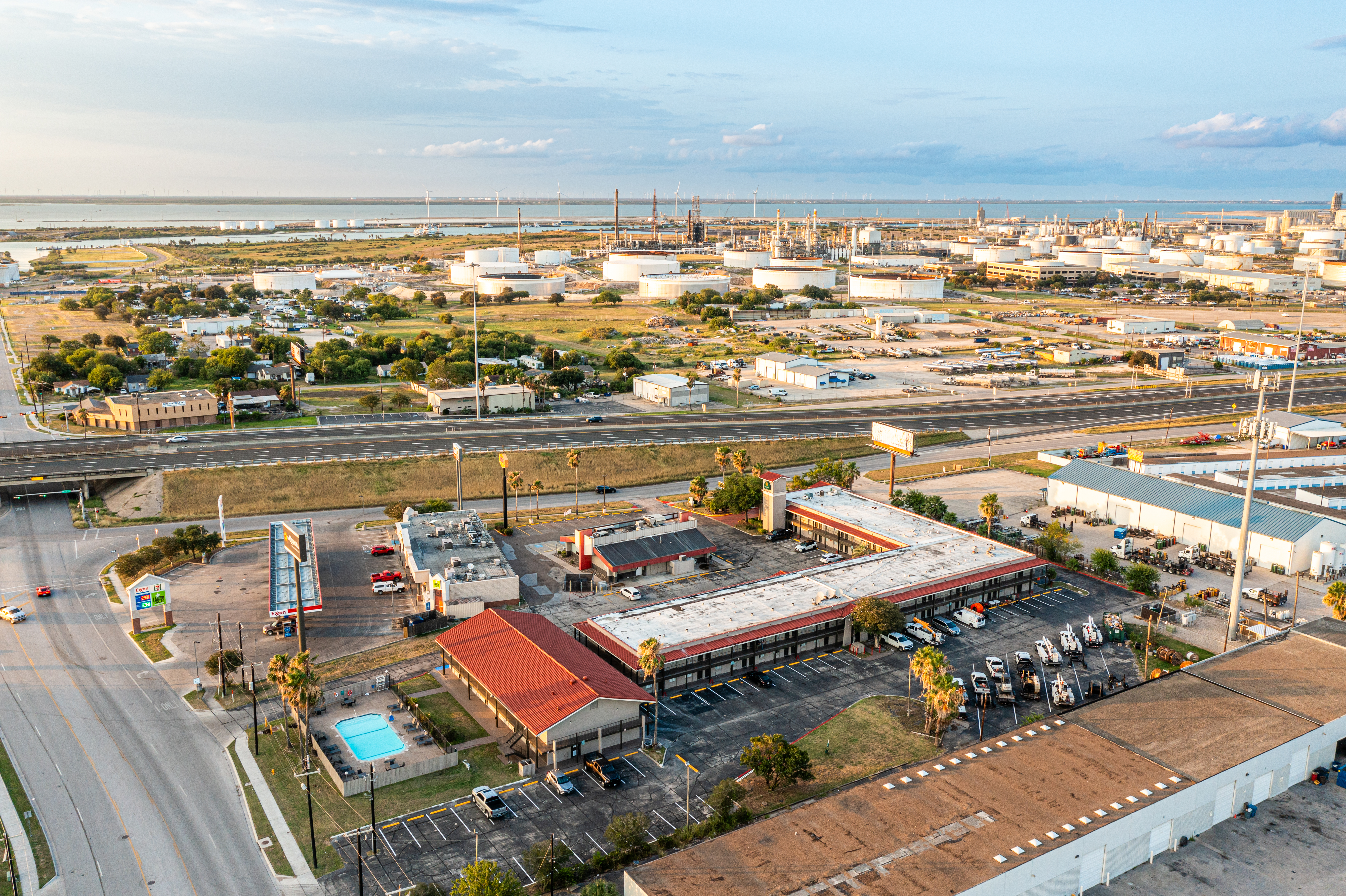 Exterior of La Quinta Inn by Wyndham Corpus Christi North hotel in Corpus Christi, Texas