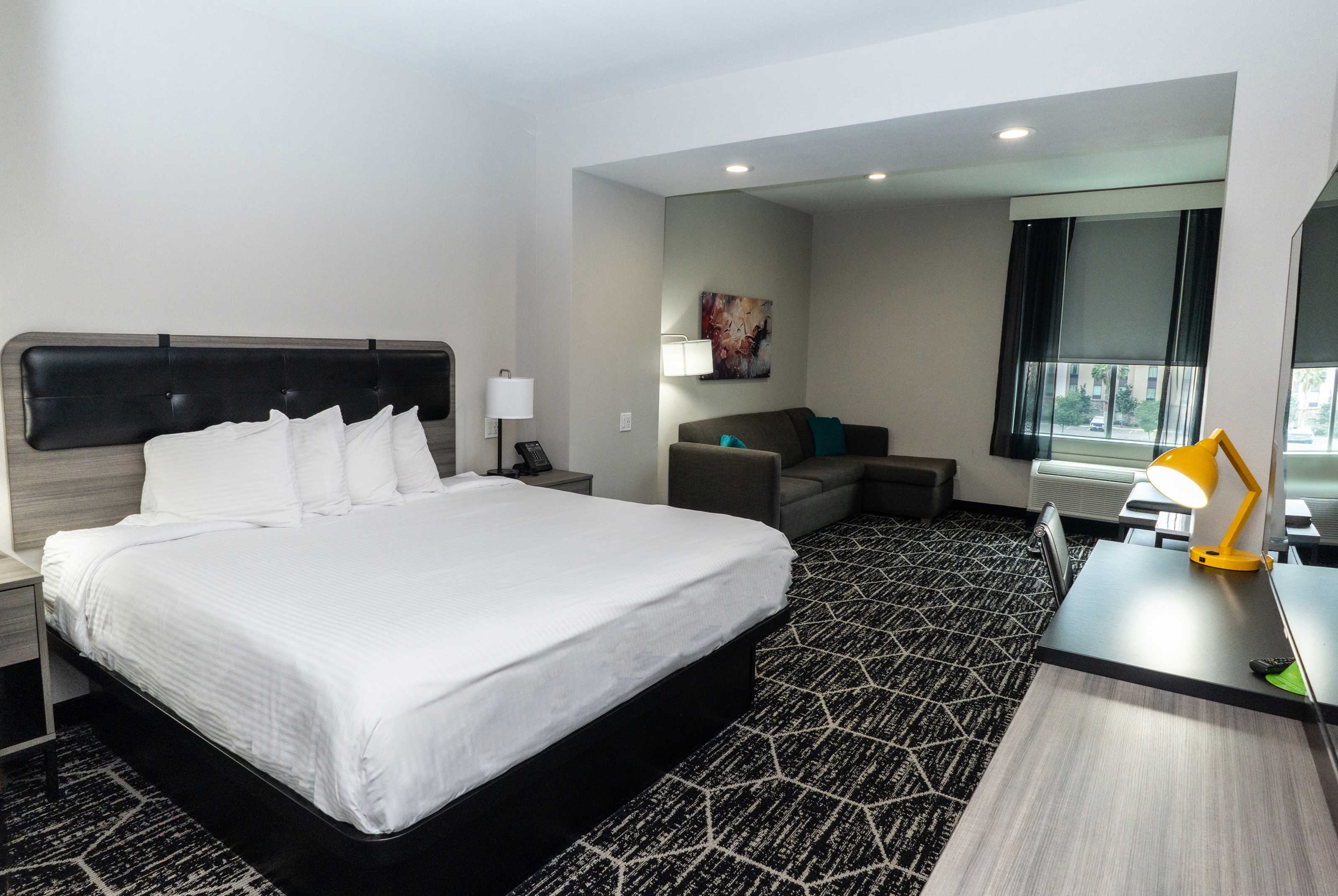 Guest room at the La Quinta Inn & Suites by Wyndham Corpus Christi Southeast in Corpus Christi, Texas