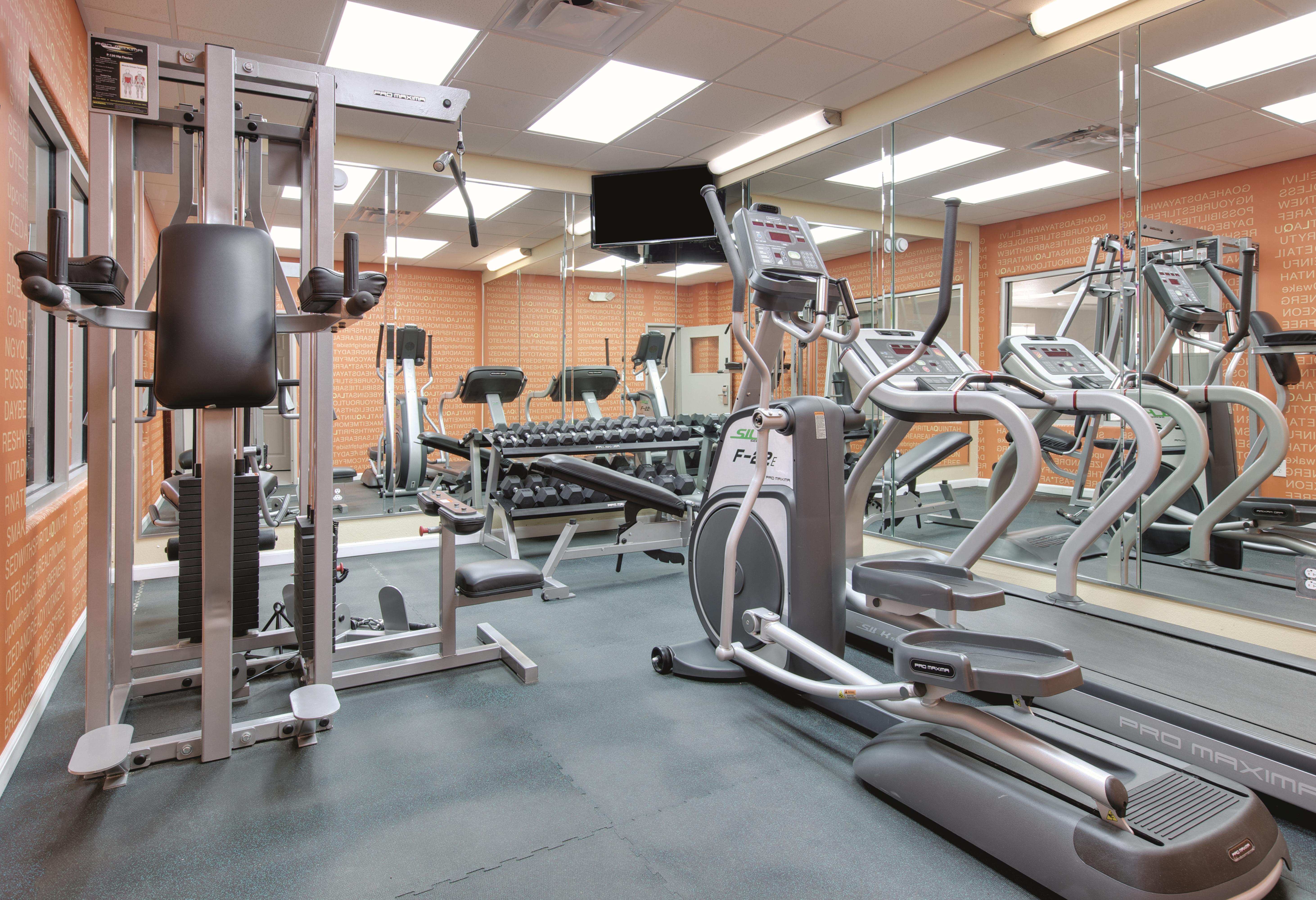 Fitness room at La Quinta Inn & Suites by Wyndham Corsicana in Corsicana, Texas