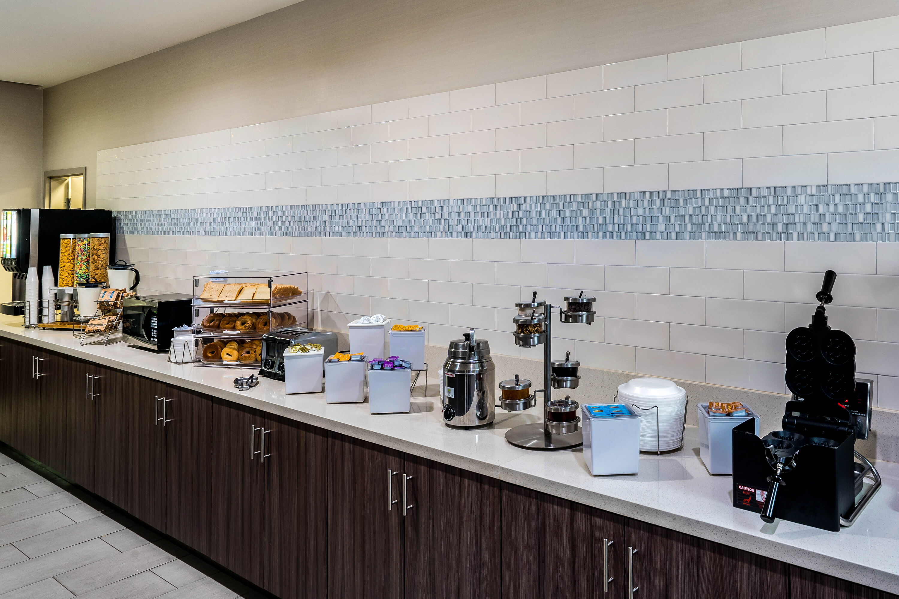 Free breakfast at La Quinta Inn & Suites by Wyndham Houston Cypress in Cypress, Texas