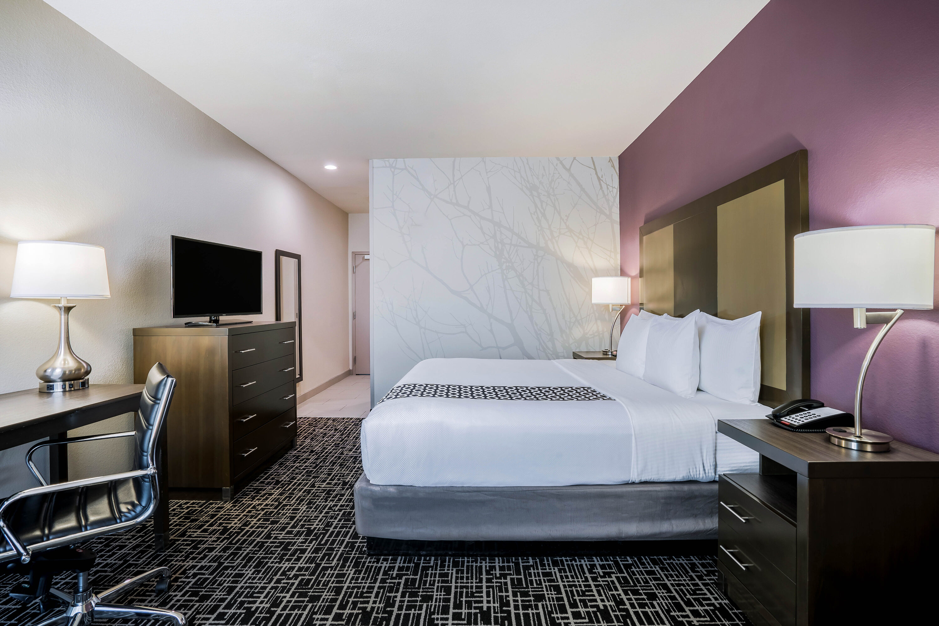 Guest room at the La Quinta Inn & Suites by Wyndham Houston Cypress in Cypress, Texas