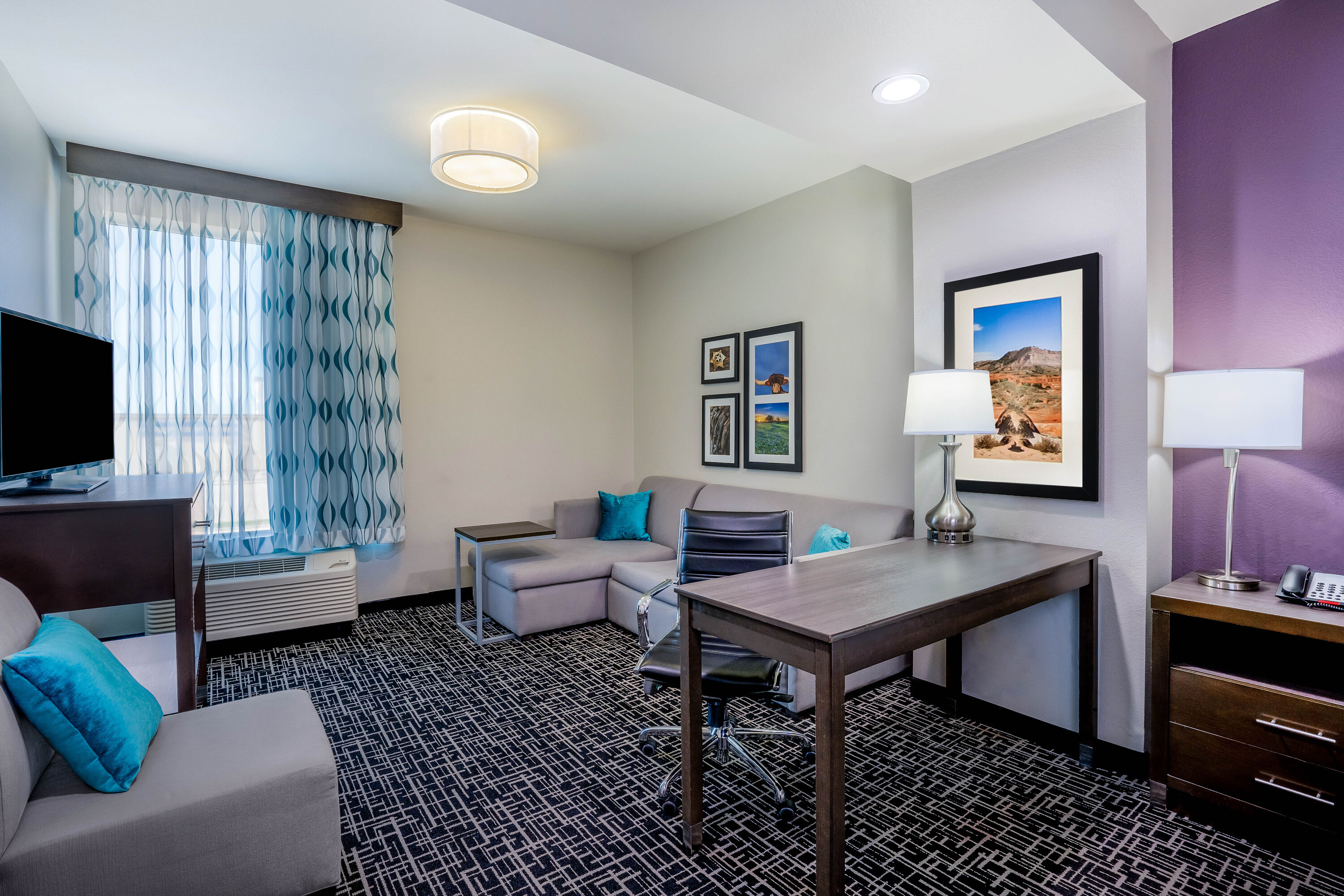 Guest room at the La Quinta Inn & Suites by Wyndham Houston Cypress in Cypress, Texas