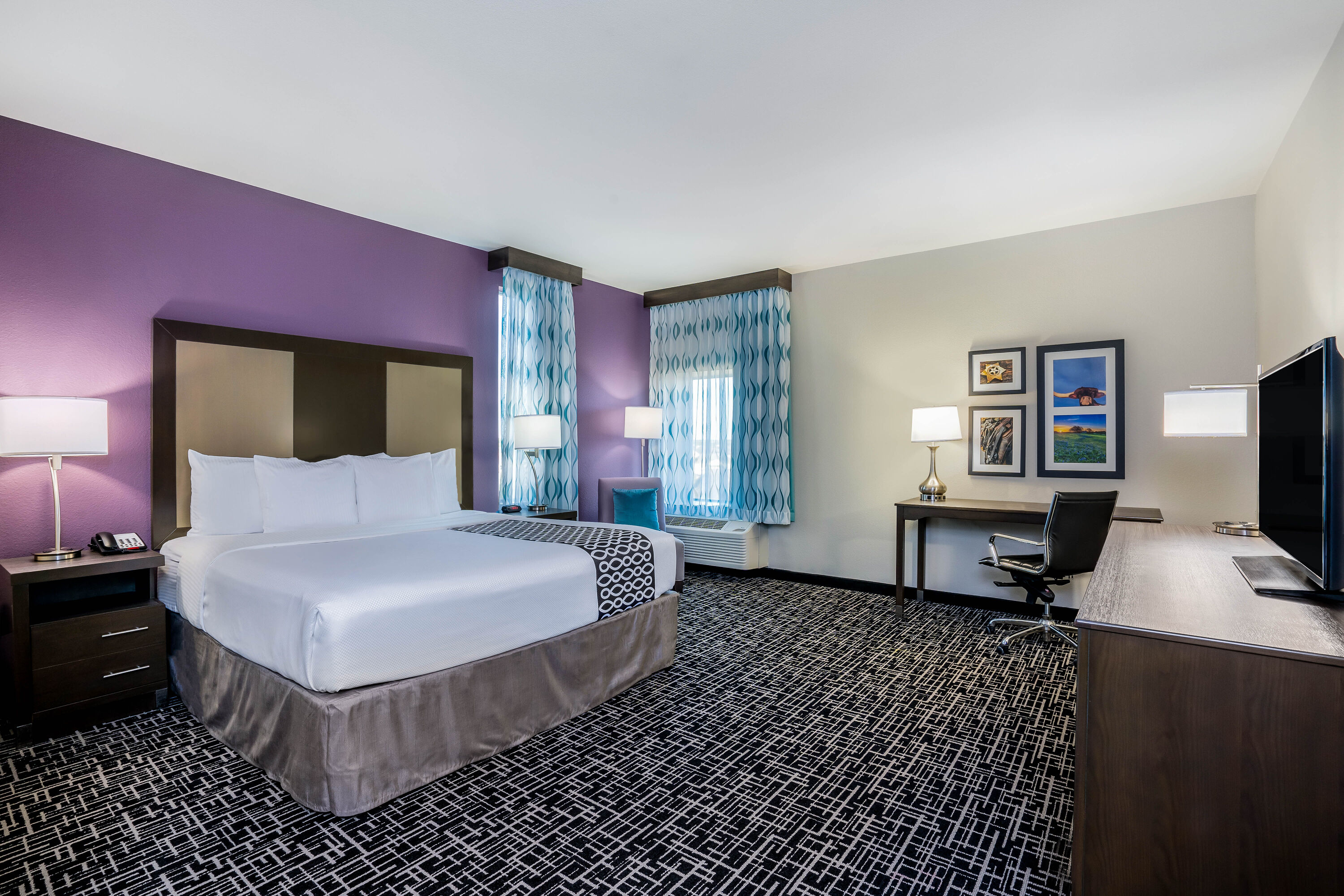 Guest room at the La Quinta Inn & Suites by Wyndham Houston Cypress in Cypress, Texas