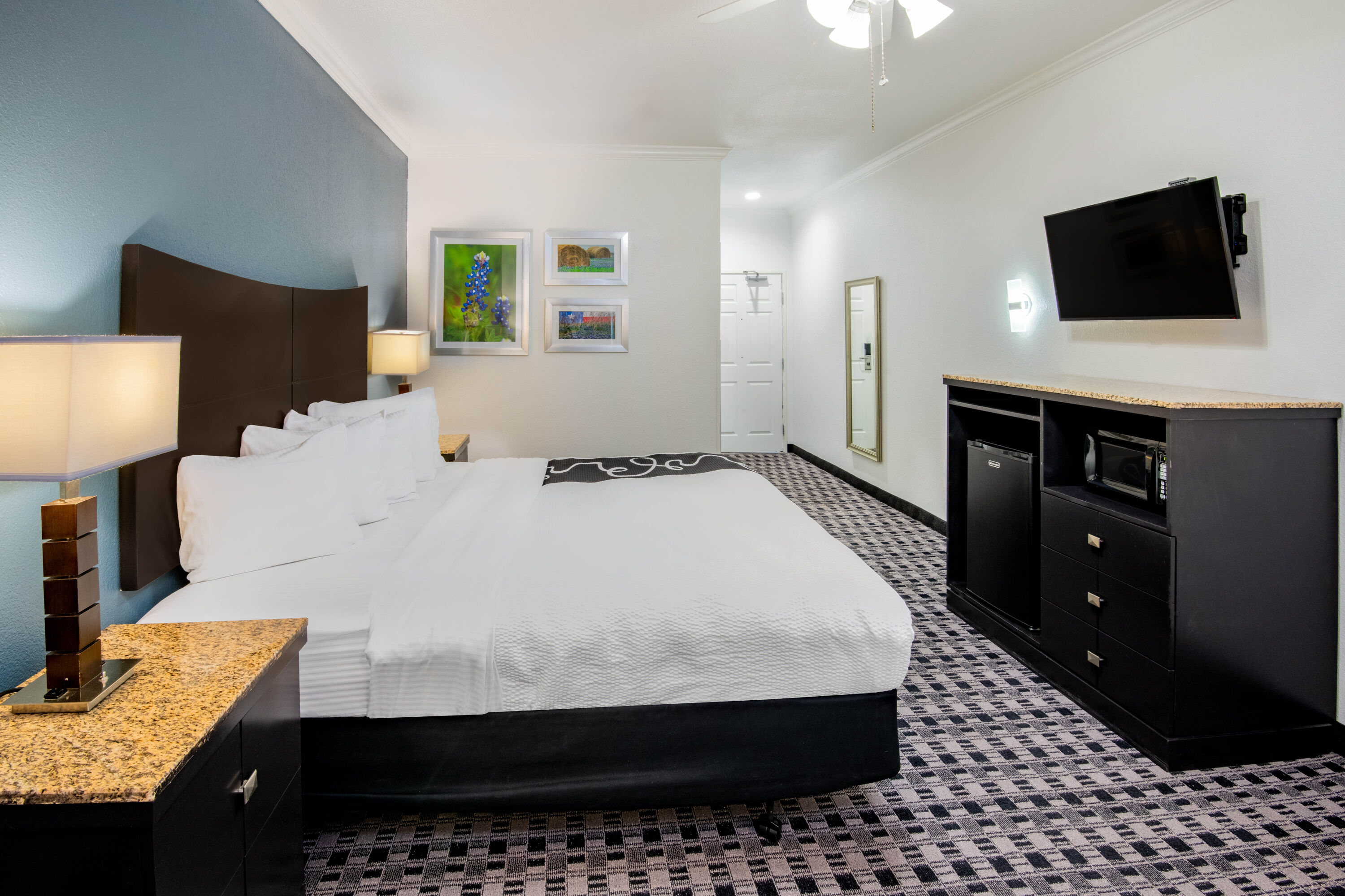 Guest room at the La Quinta Inn & Suites by Wyndham Dalhart in Dalhart, Texas