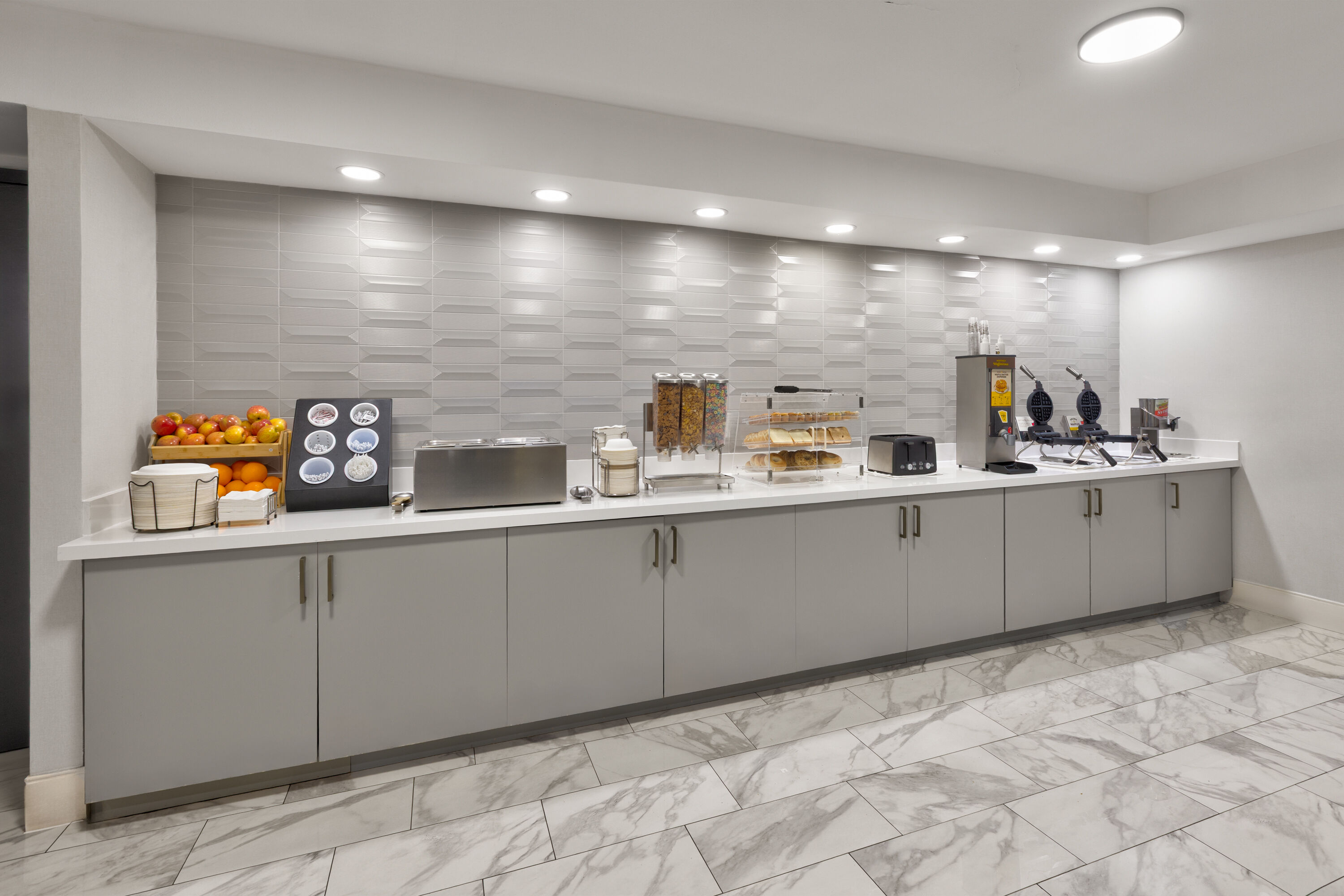 Free breakfast at La Quinta Inn & Suites by Wyndham Dallas I-35 Walnut Hill Ln in Dallas, Texas