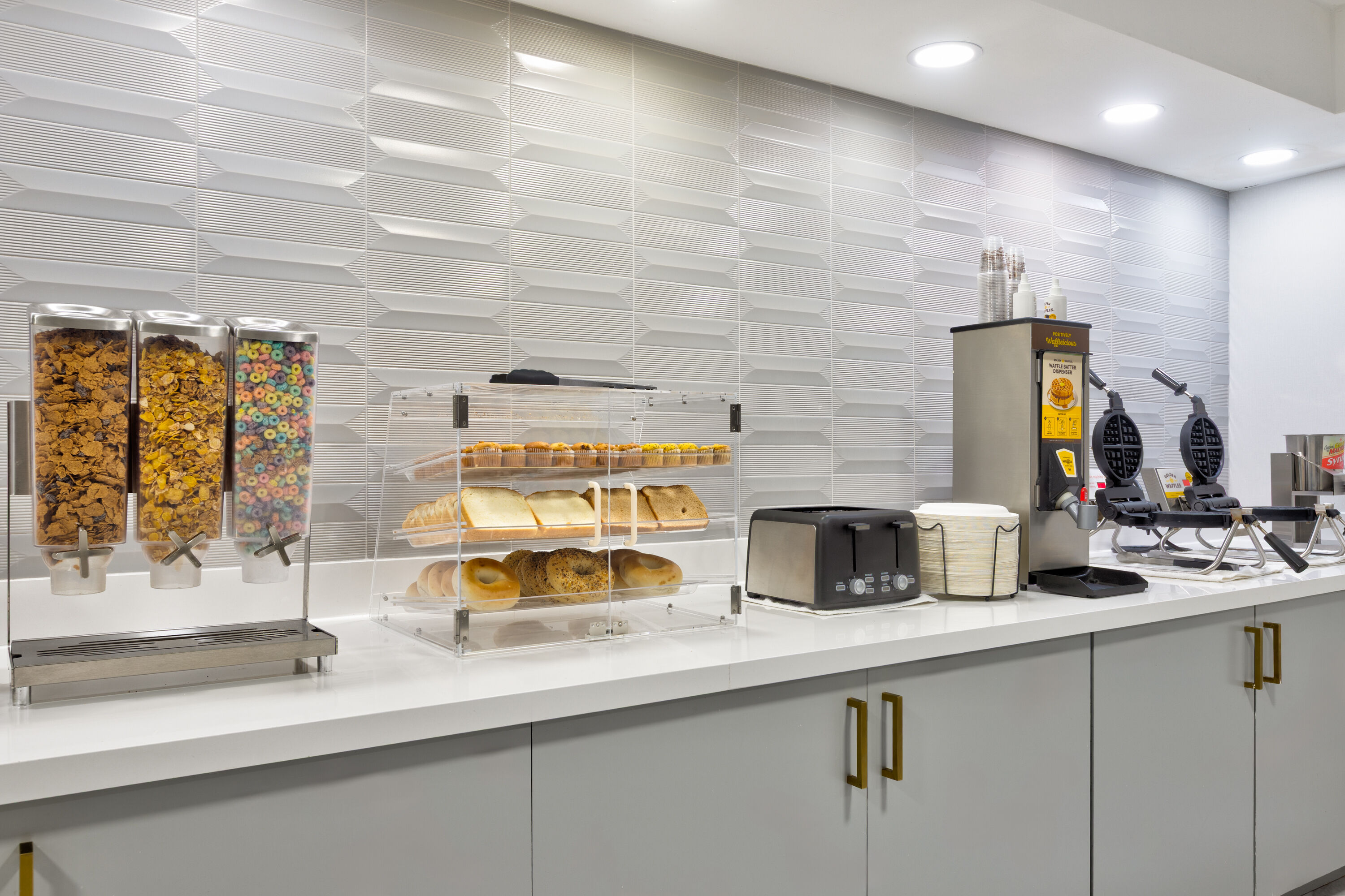 Free breakfast at La Quinta Inn & Suites by Wyndham Dallas I-35 Walnut Hill Ln in Dallas, Texas