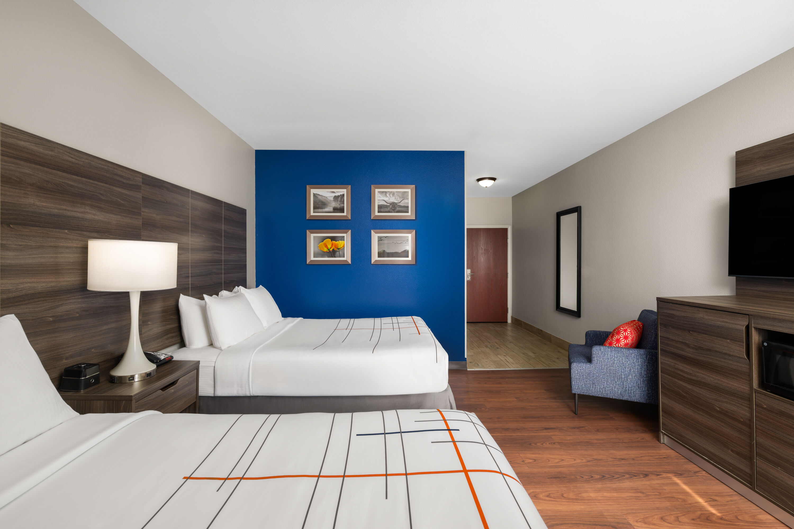 Guest room at the La Quinta Inn & Suites by Wyndham Denton - University Drive in Denton, Texas