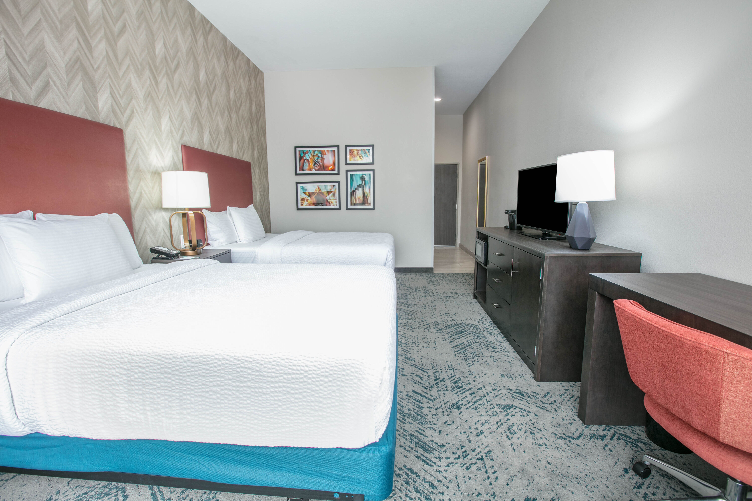 Guest room at the La Quinta Inn & Suites by Wyndham DFW West-Glade Parks in Euless, Texas