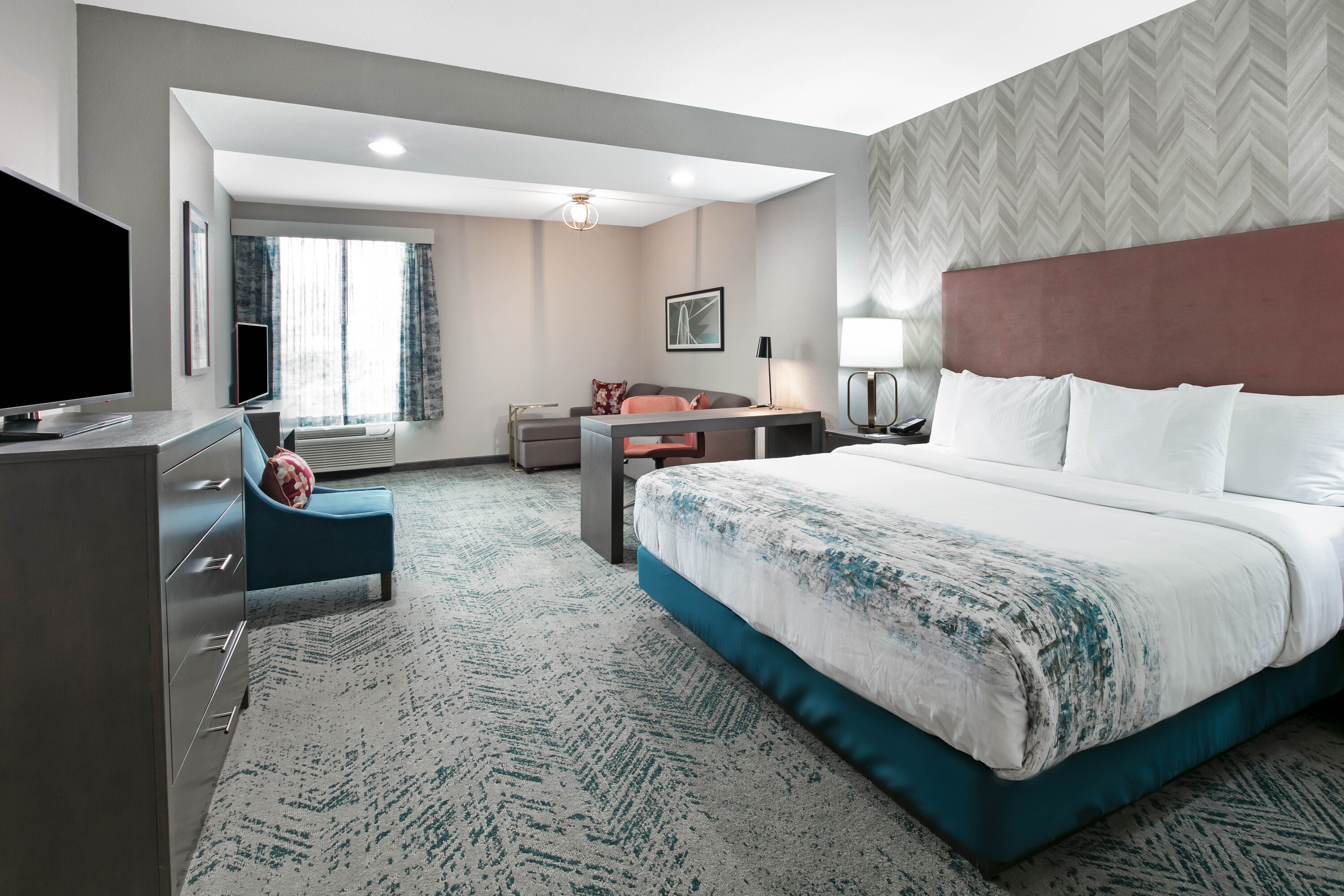 Guest room at the La Quinta Inn & Suites by Wyndham DFW West-Glade Parks in Euless, Texas