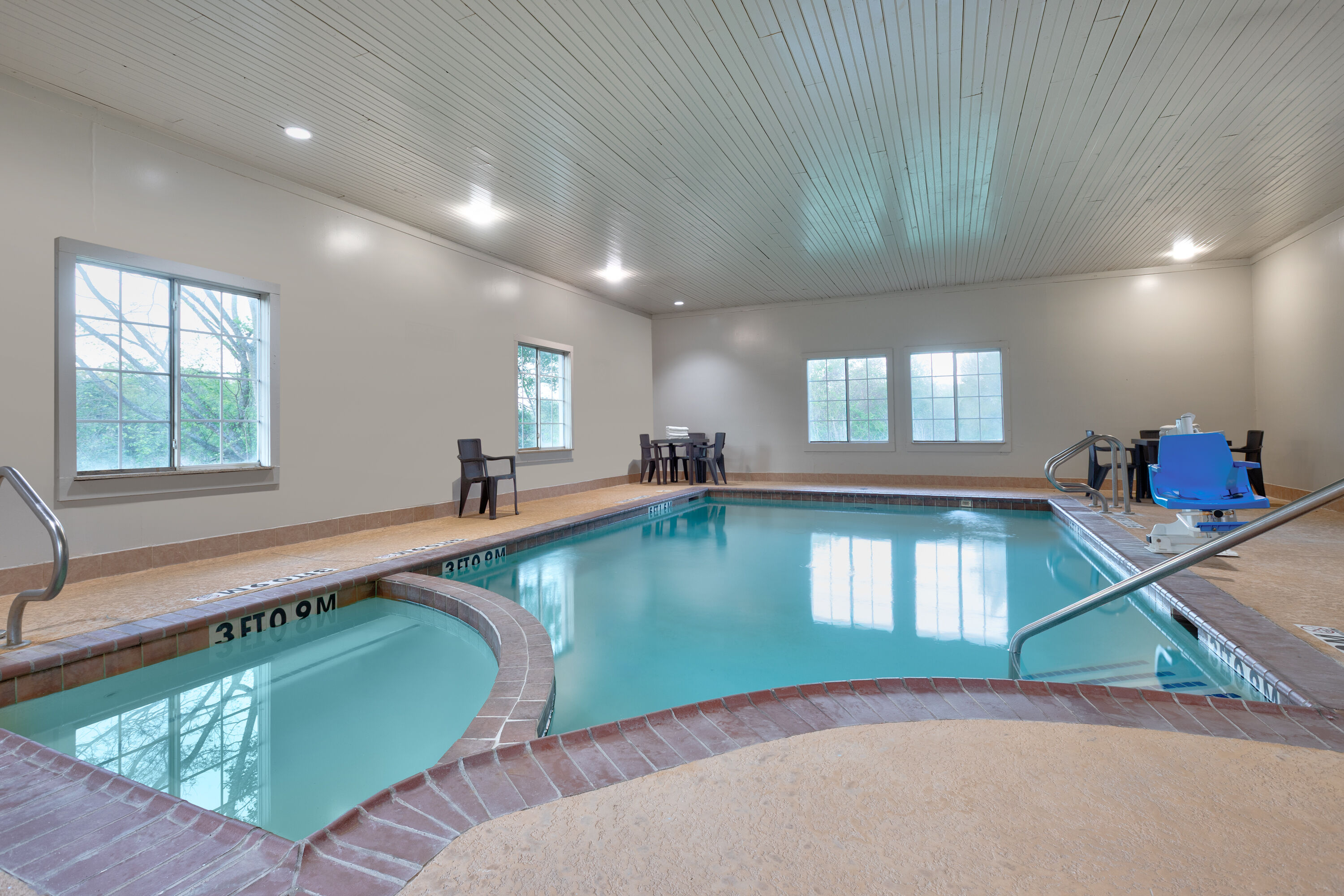 Indoor pool at the La Quinta Inn & Suites by Wyndham Fairfield TX in Fairfield, Texas