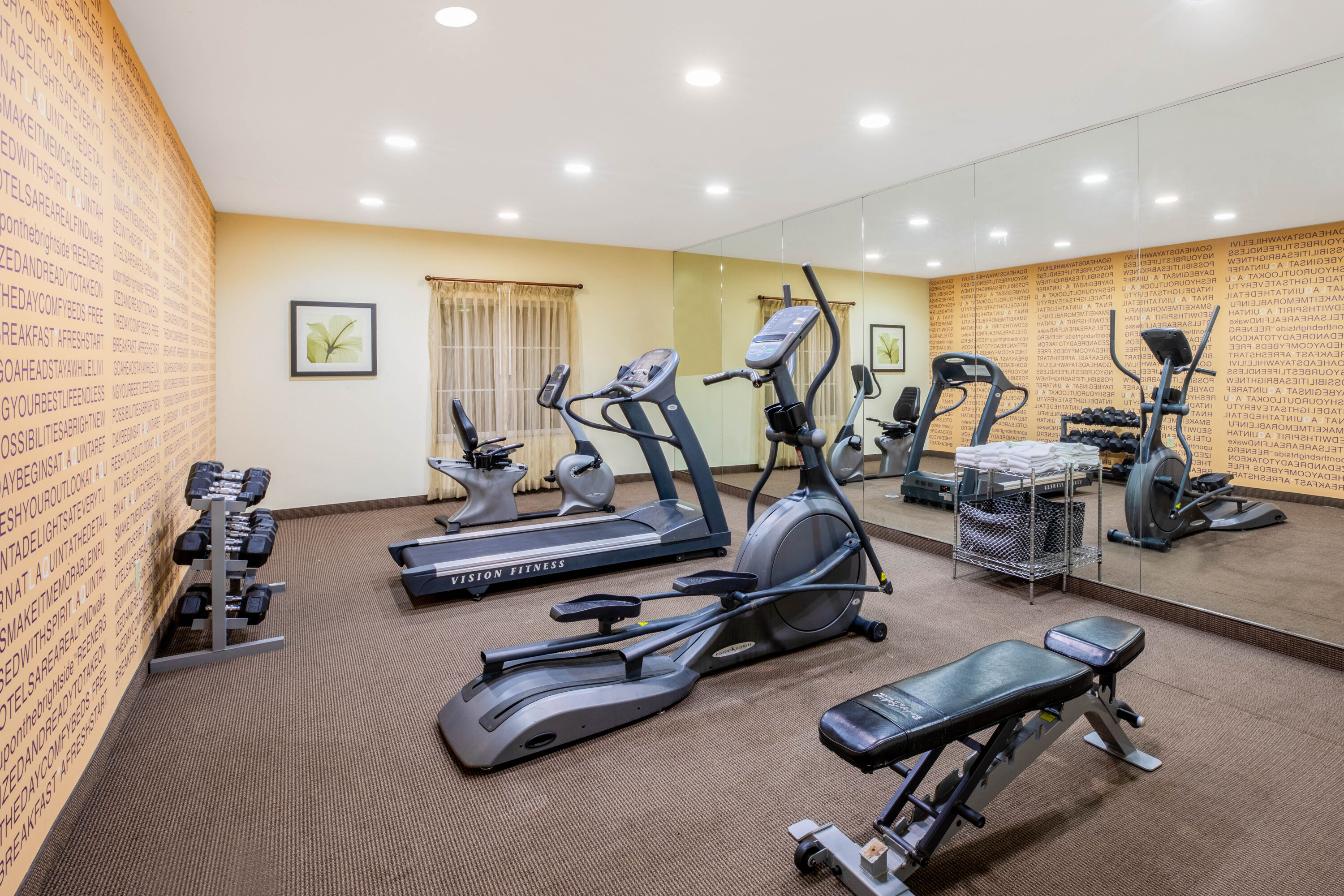 Fitness room at La Quinta Inn & Suites by Wyndham Floresville in Floresville, Texas
