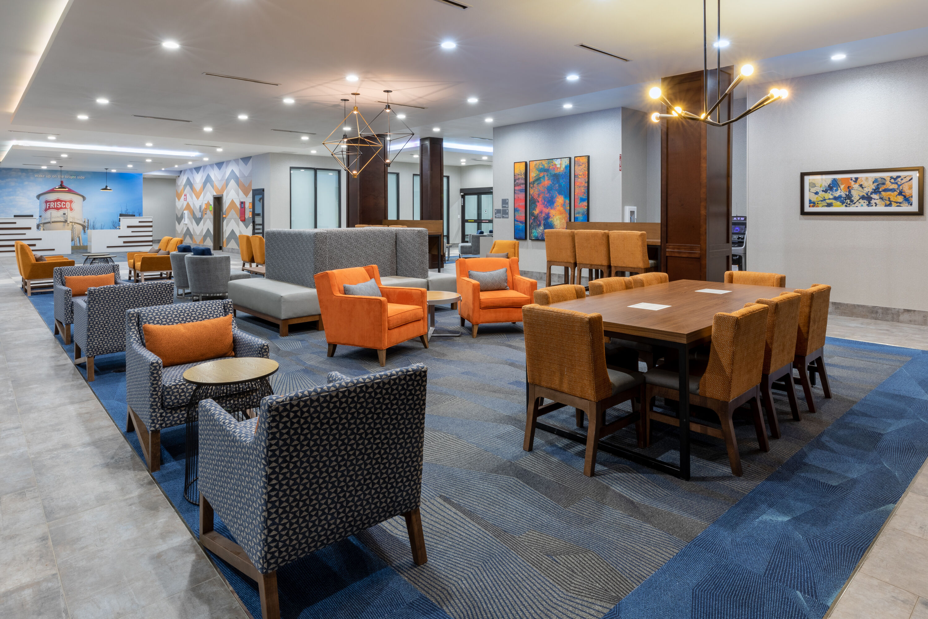 La Quinta Inn & Suites by Wyndham Dallas - Frisco Stadium restaurant breakfast area with seating in Frisco, Texas