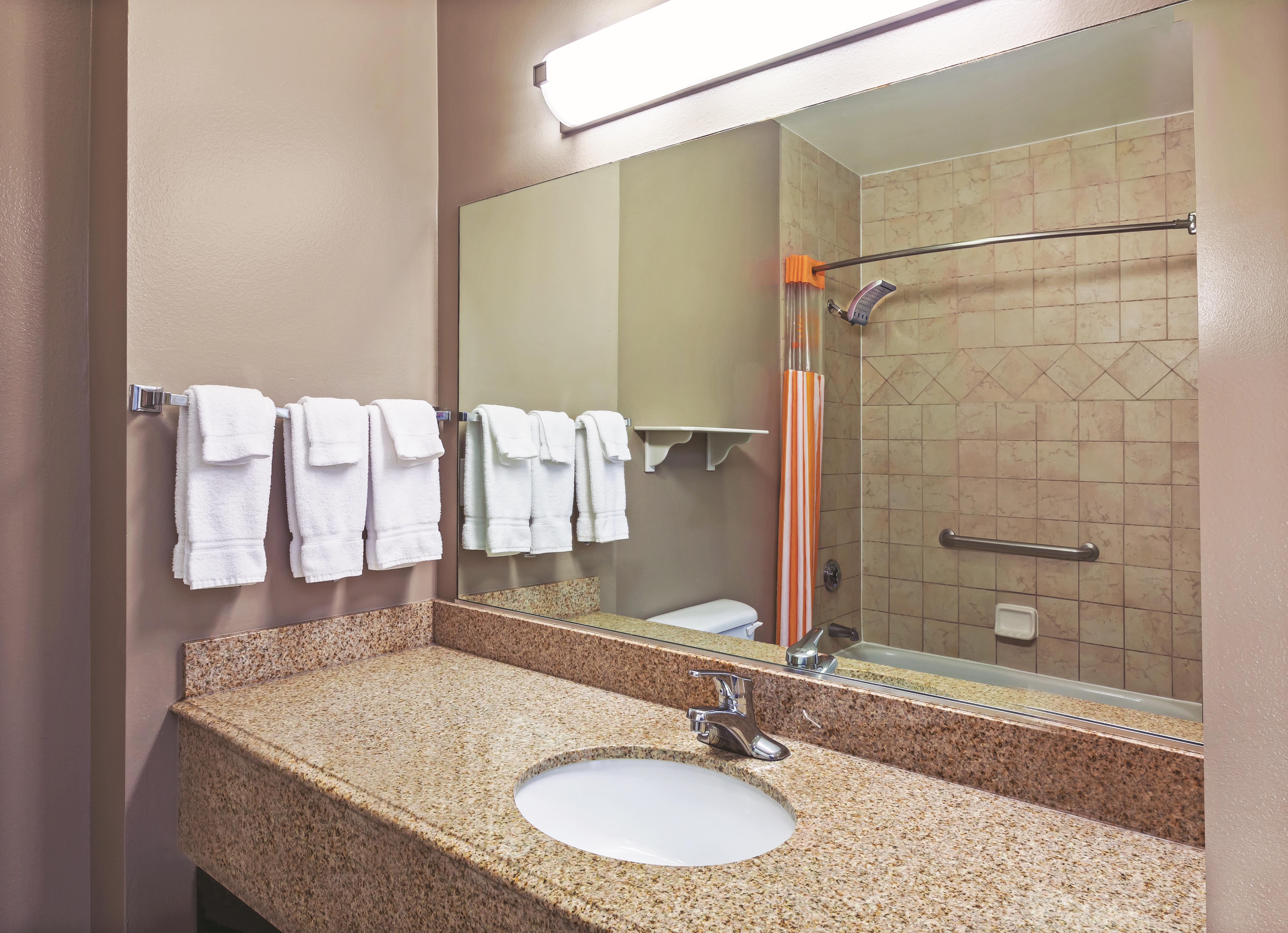 Guest room at the La Quinta Inn & Suites by Wyndham Granbury in Granbury, Texas