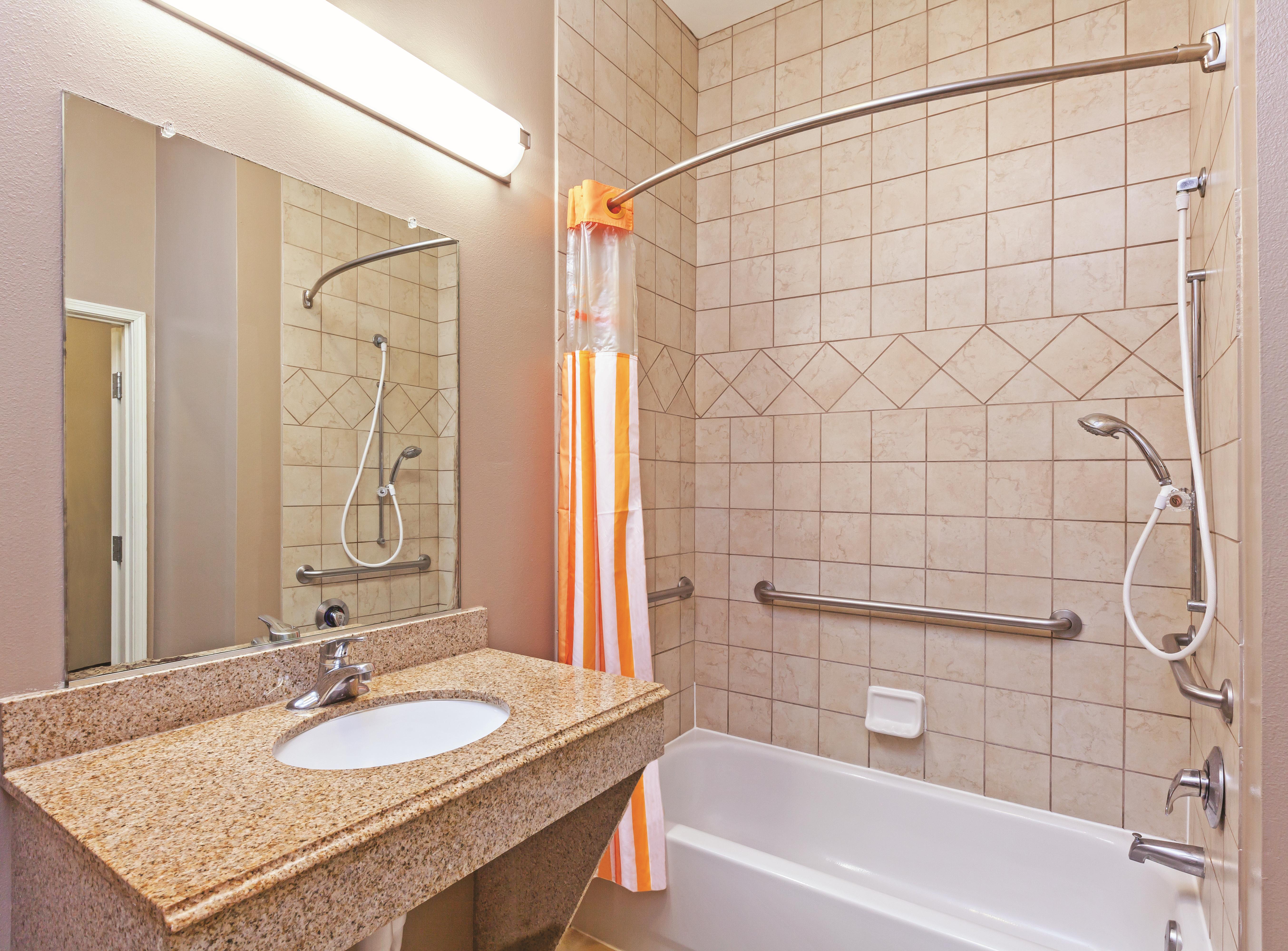 Guest room at the La Quinta Inn & Suites by Wyndham Granbury in Granbury, Texas