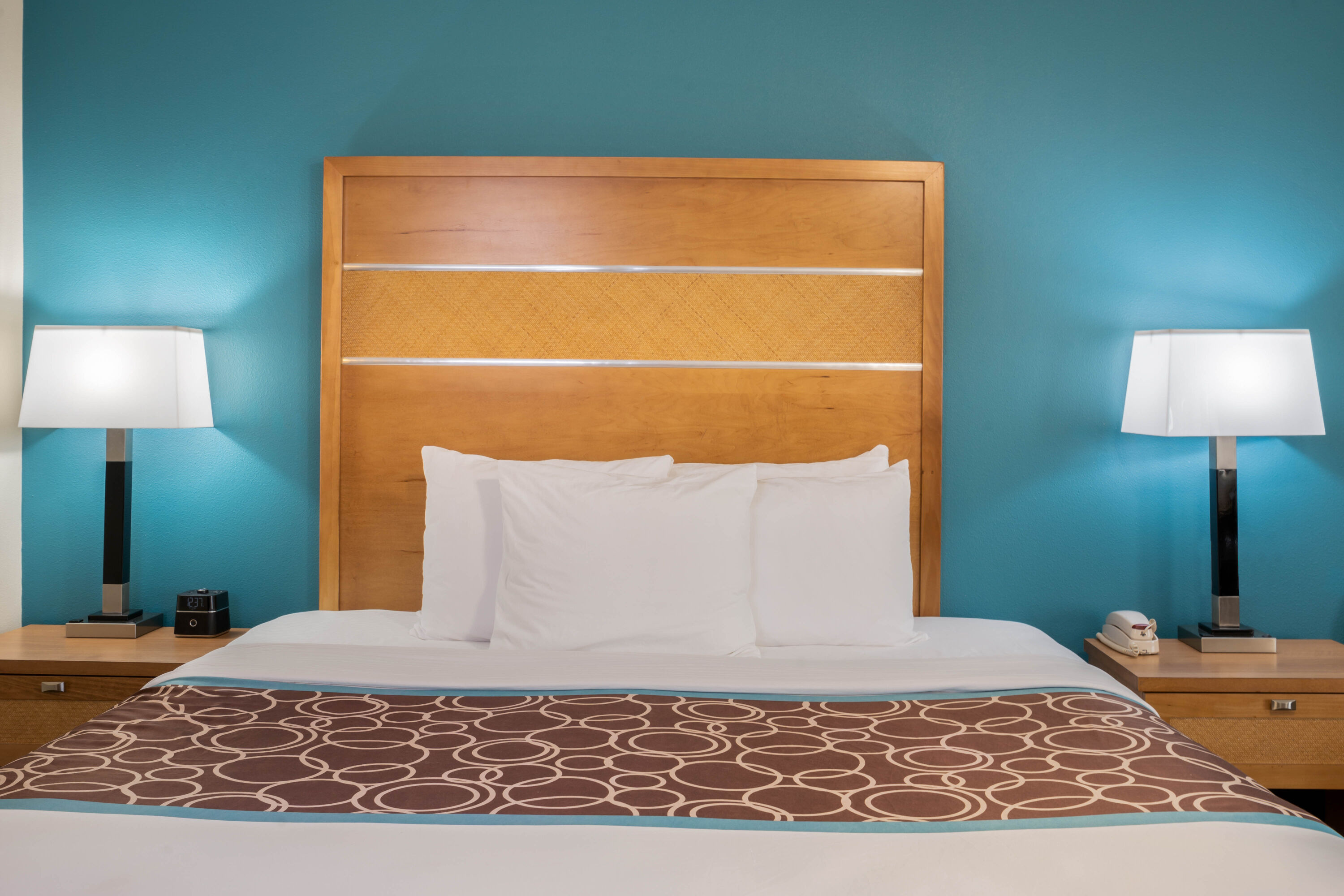 Guest room at the La Quinta by Wyndham Houston Willowbrook Vintage Park in Houston, Texas