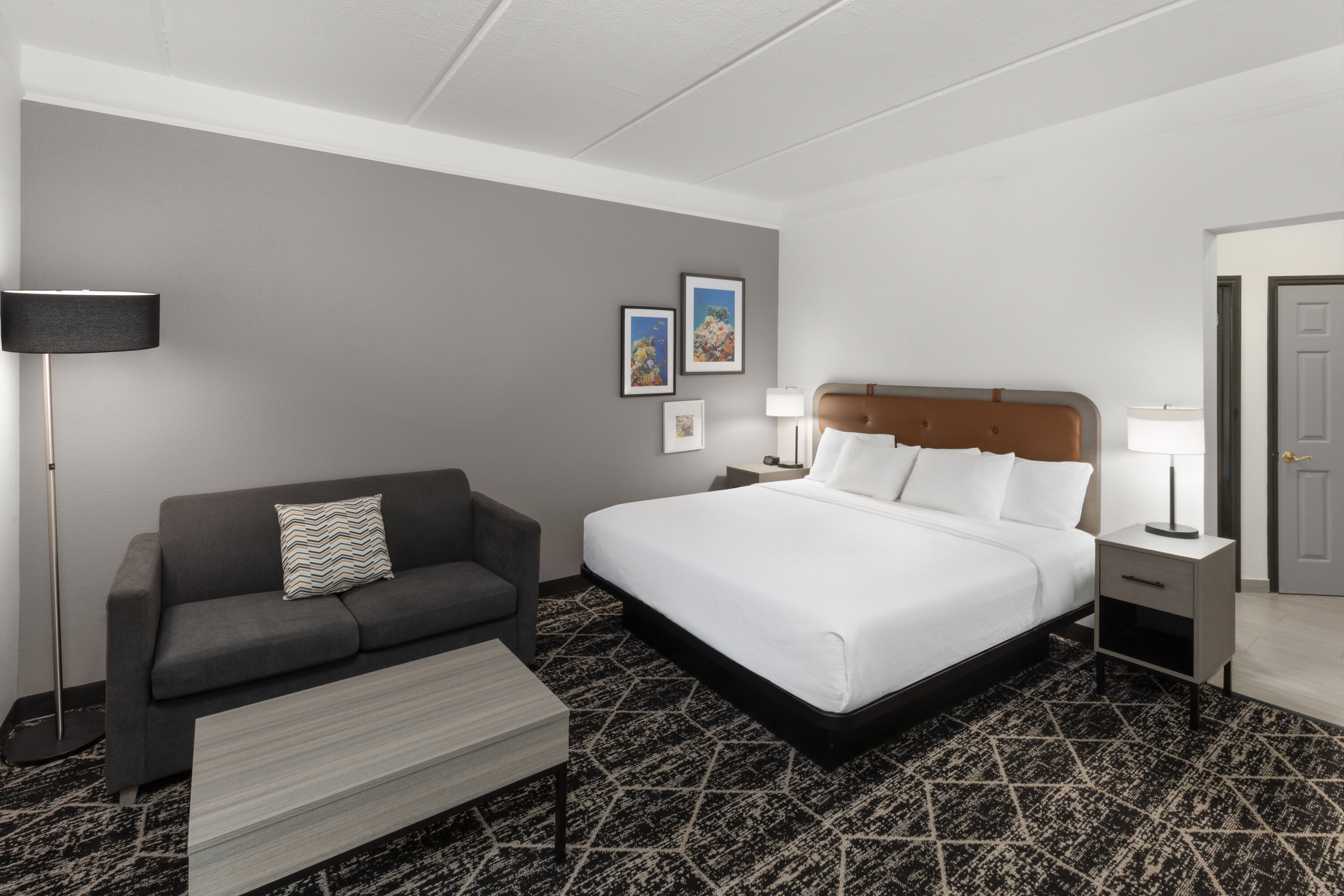 Guest room at the La Quinta Inn & Suites by Wyndham Houston Bush IAH South in Houston, Texas