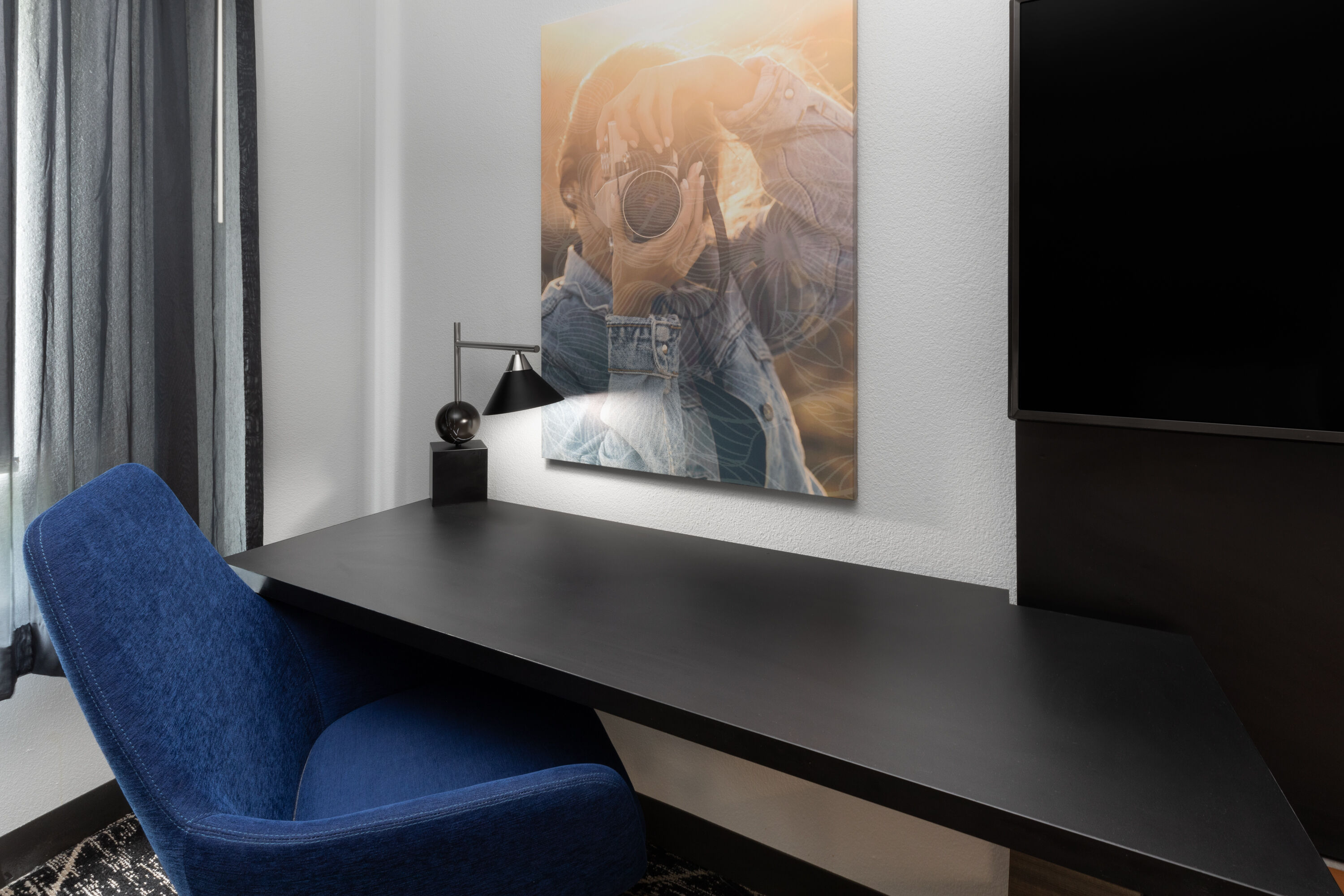 Guest room at the La Quinta Inn & Suites by Wyndham Houston Bush IAH South in Houston, Texas