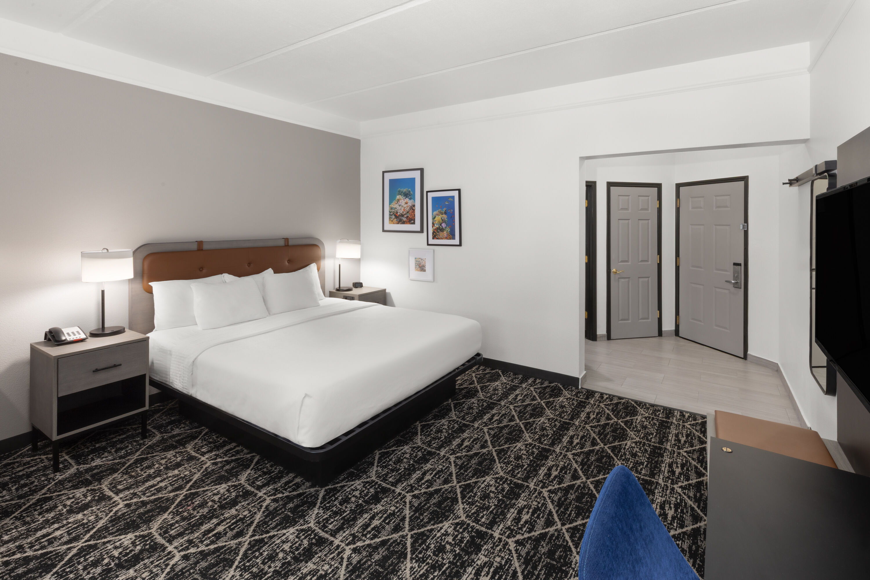 Guest room at the La Quinta Inn & Suites by Wyndham Houston Bush IAH South in Houston, Texas