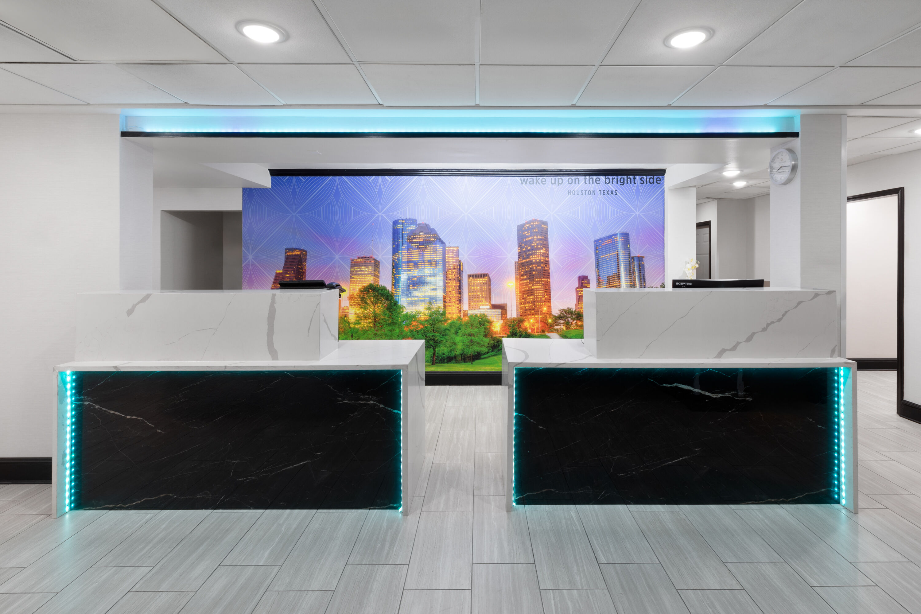 La Quinta Inn & Suites by Wyndham Houston Bush IAH South reception in Houston, Texas