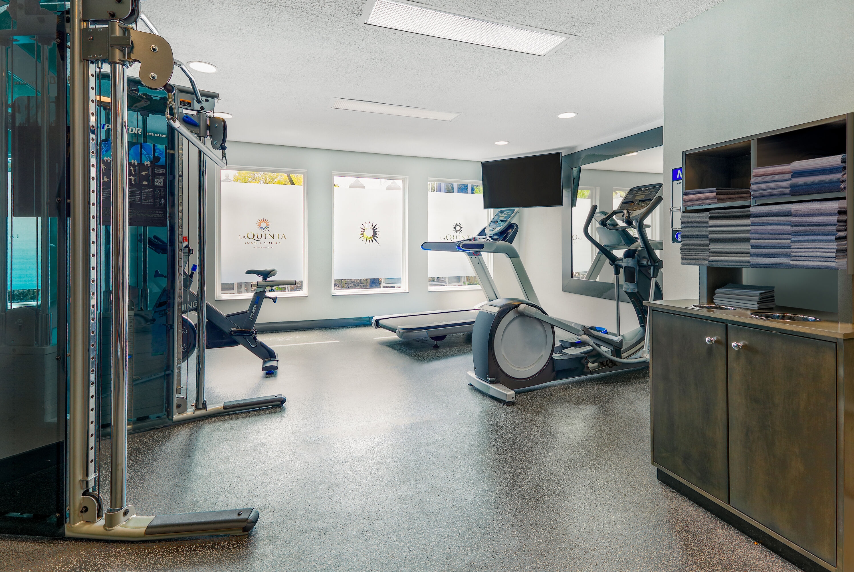 Fitness room at La Quinta Inn & Suites by Wyndham Dallas - Las Colinas in Irving, Texas