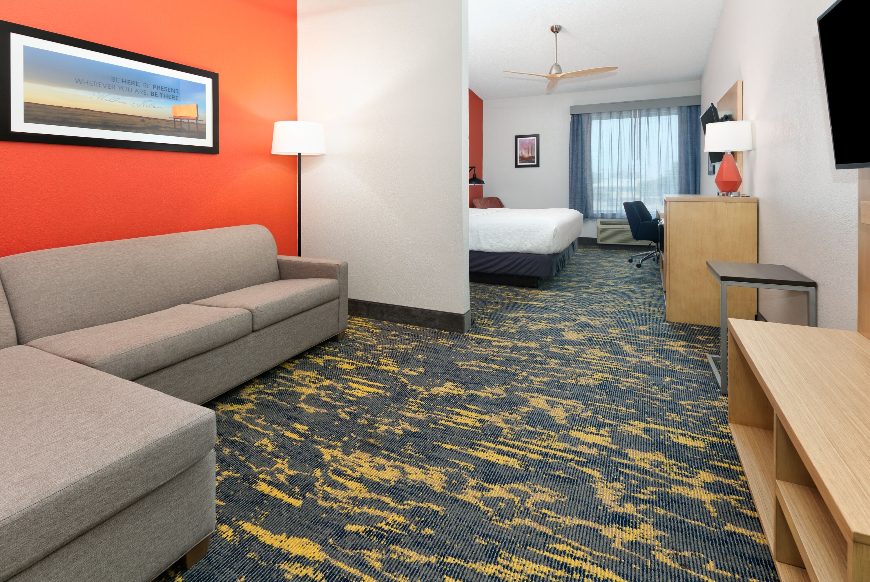 Guest room at the La Quinta Inn & Suites by Wyndham Dallas - Las Colinas in Irving, Texas