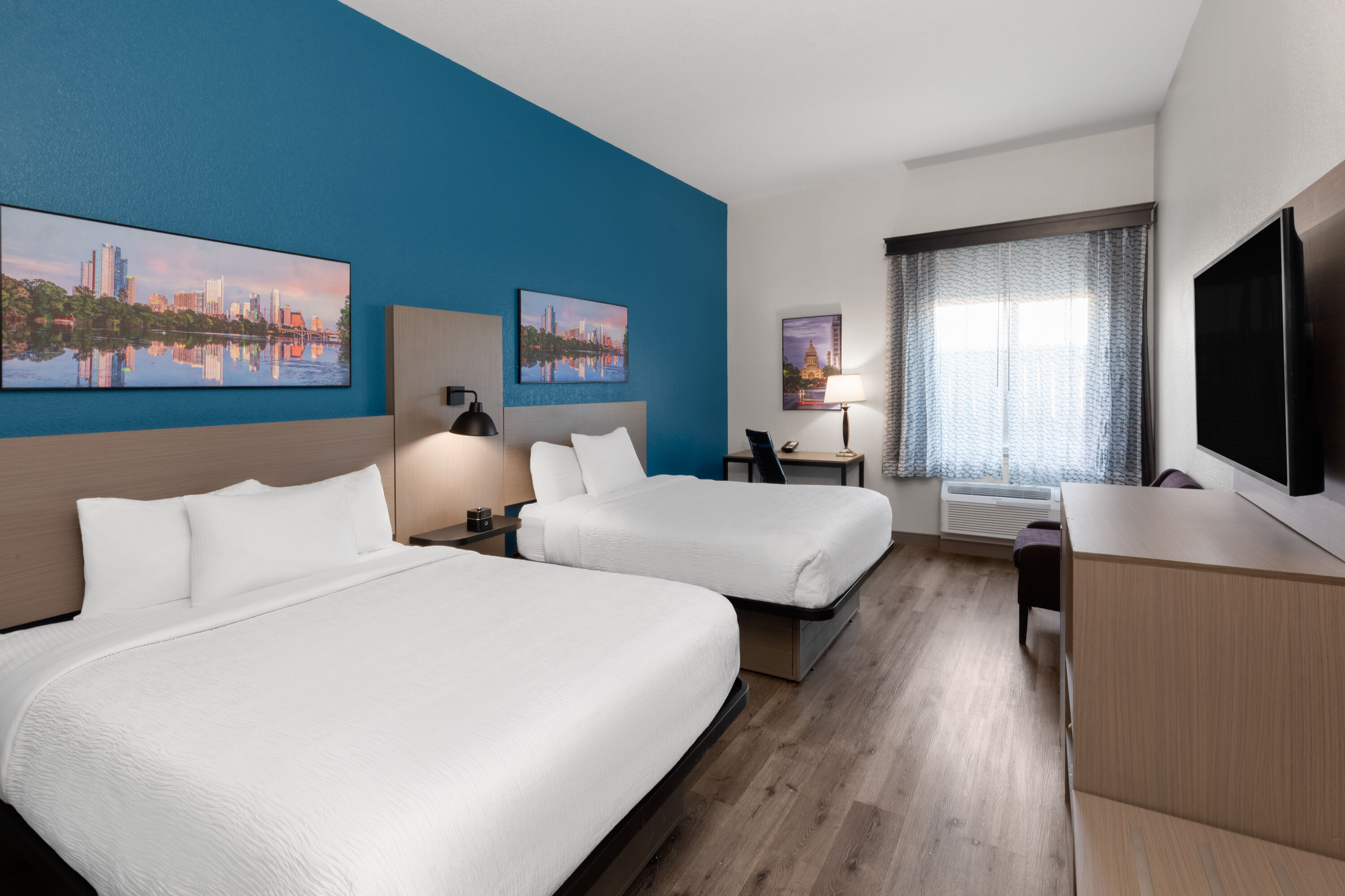 Guest room at the La Quinta Inn & Suites by Wyndham Kyle - Austin South in Kyle, Texas