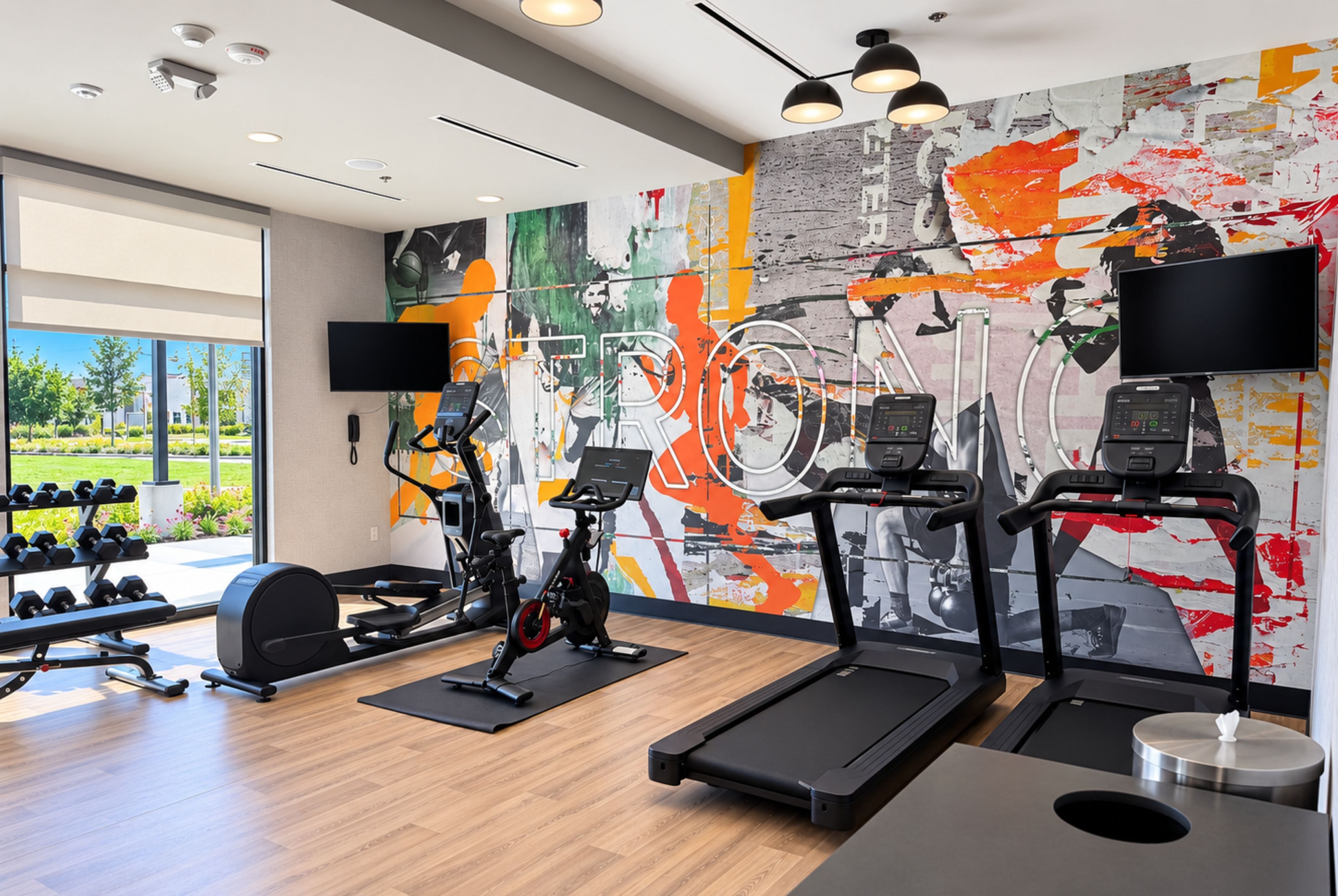 Fitness room at La Quinta Inn and Suites by Wyndham Central McKinney in Mckinney, Texas