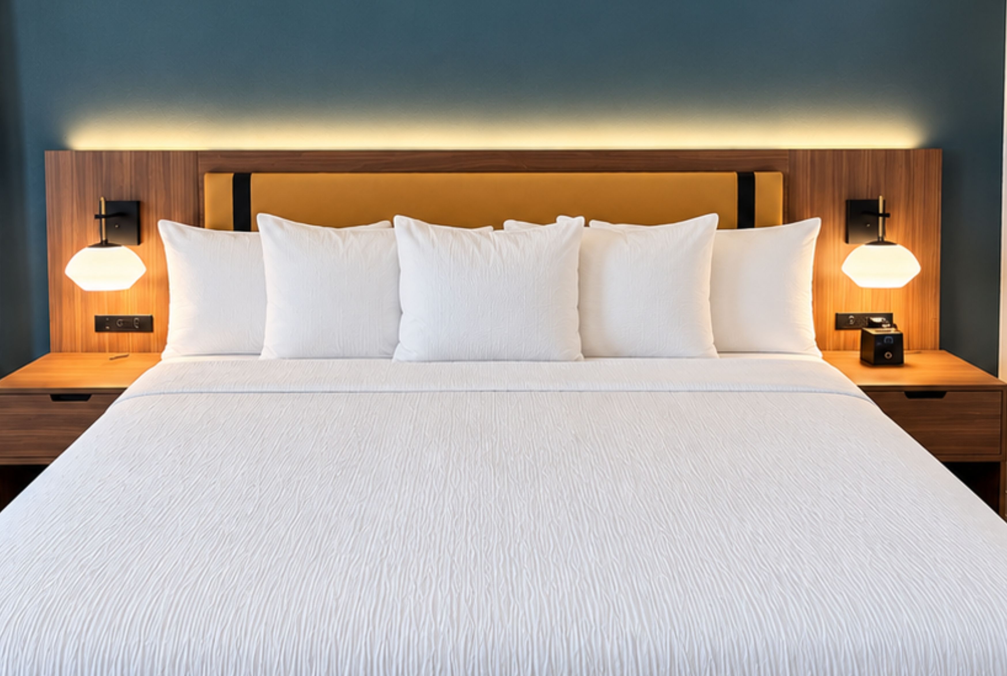 Guest room at the La Quinta Inn and Suites by Wyndham Central McKinney in Mckinney, Texas