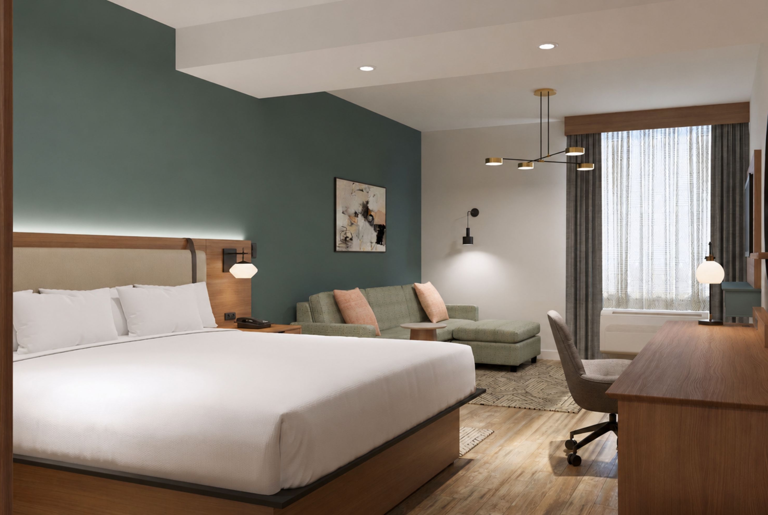 Guest room at the La Quinta Inns and Suites by Wyndham Central McKinney in Mckinney, Texas